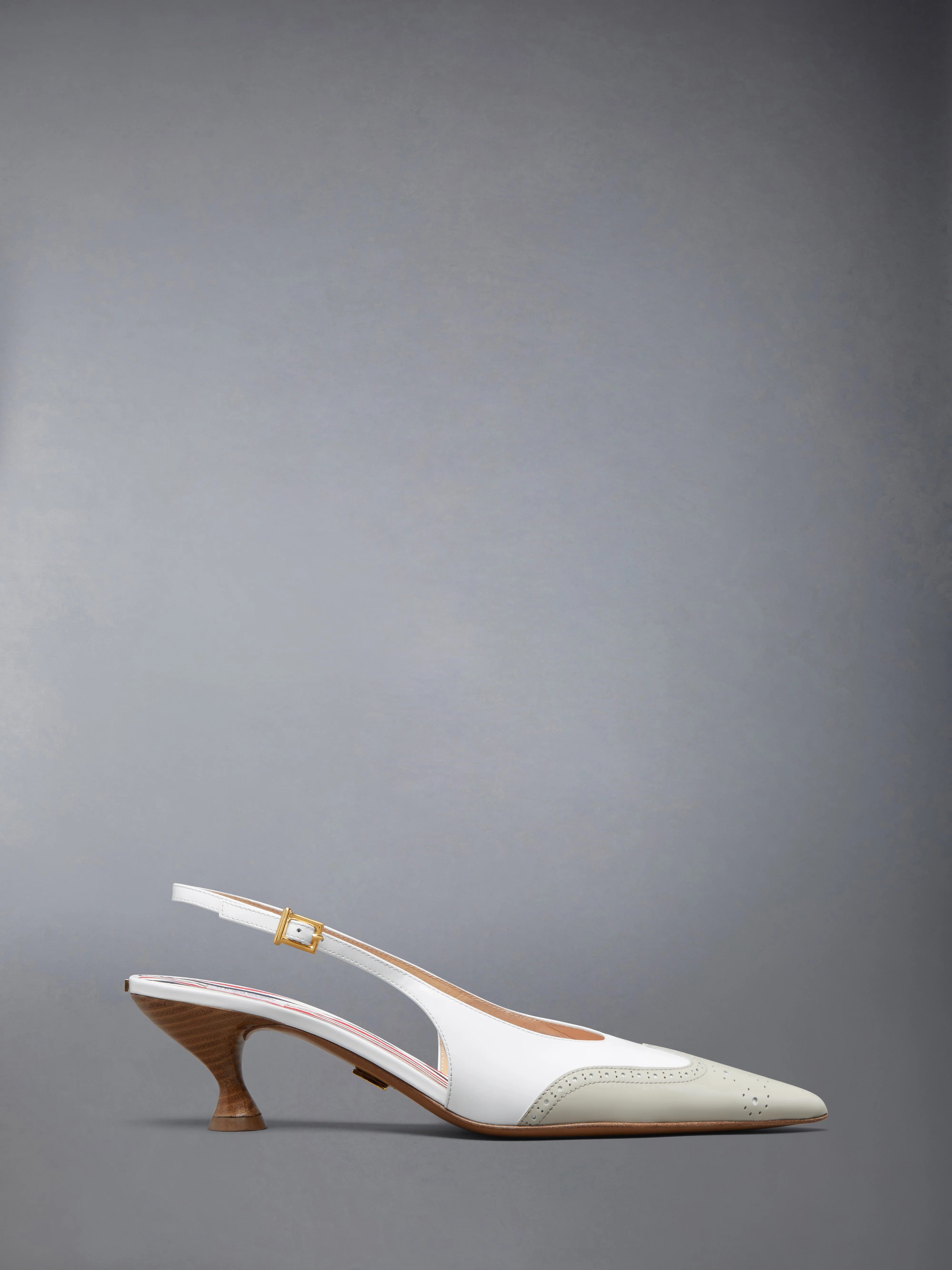 SOFT PATENT WINGTIP SLINGBACK 50MM