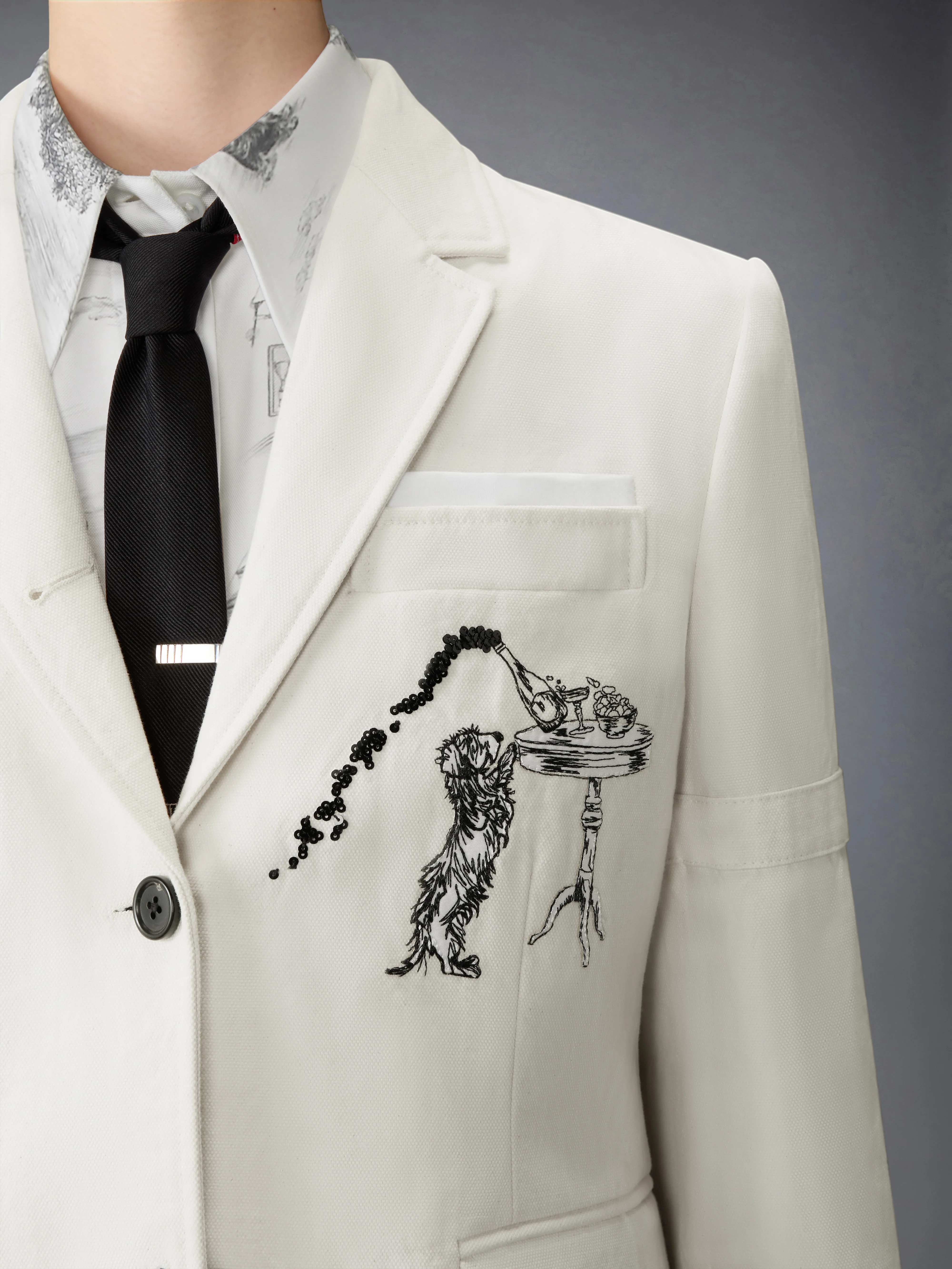 SOLID CANVAS UNCONSTRUCTED RELAXED FIT SPORTCOAT - Image 5