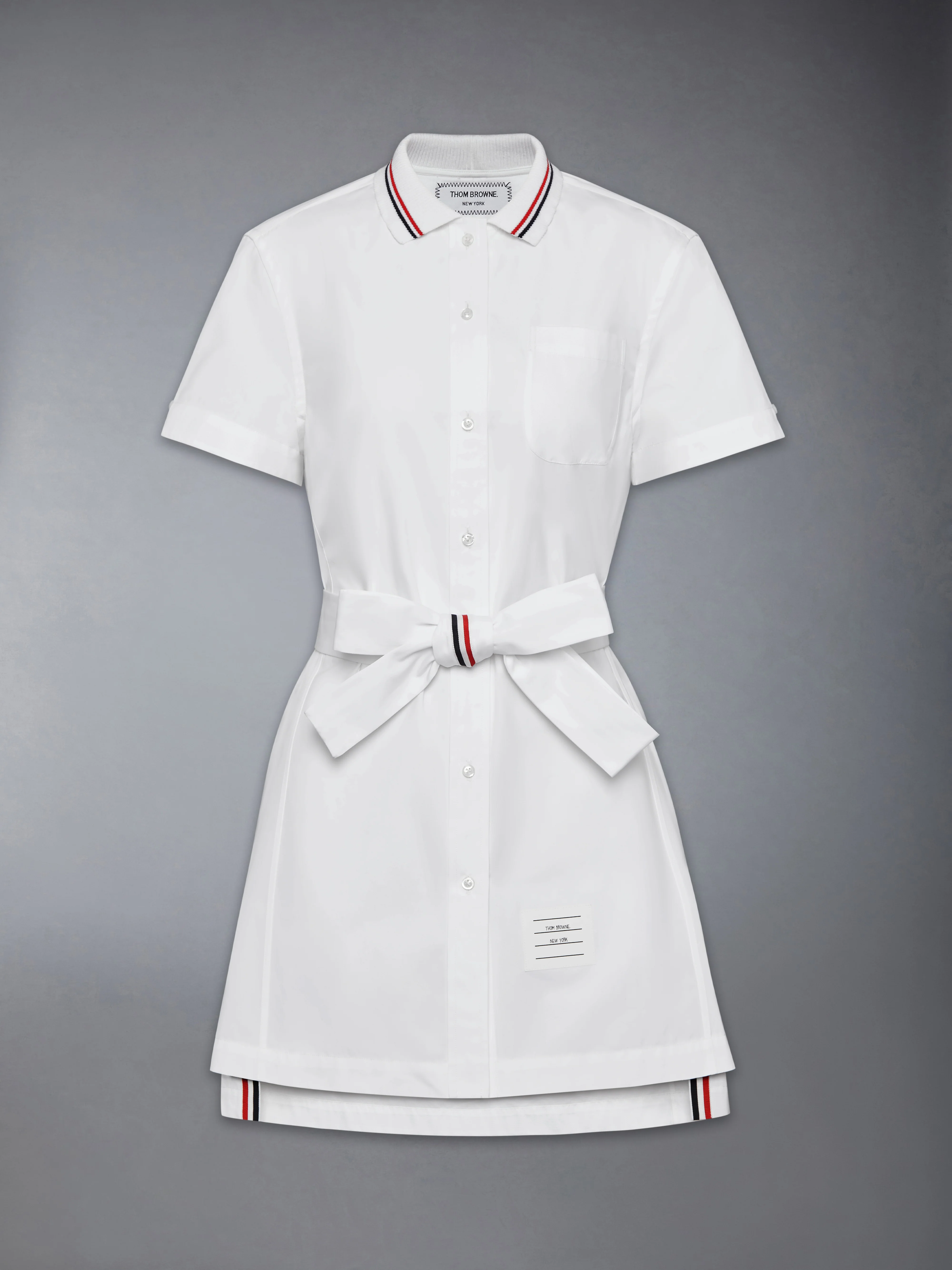SOLID POPLIN BOW SHIRTDRESS - Image 7