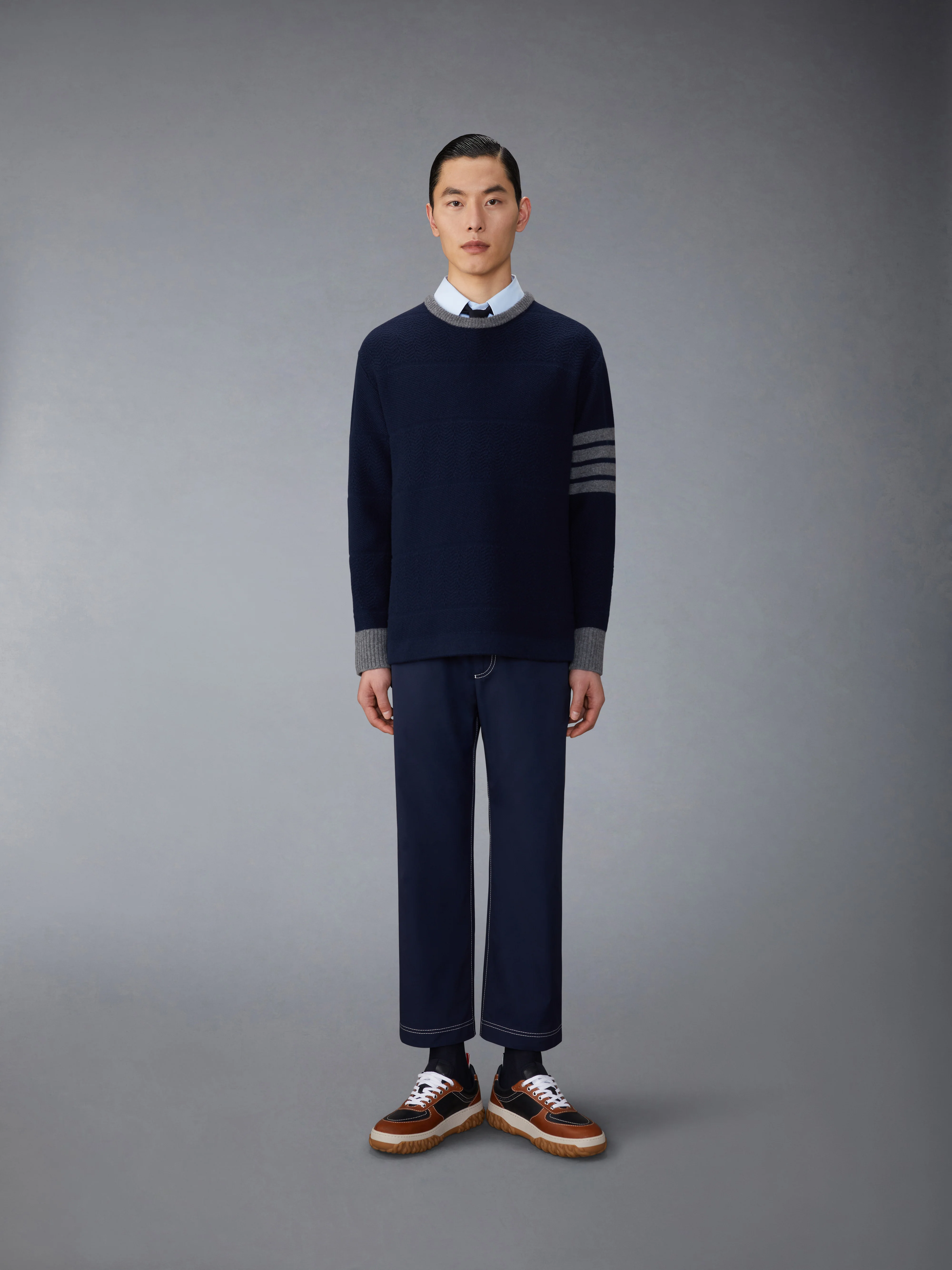 SOLID POPLIN TWIN NEEDLE CONTRAST TOPSTITCH SHIRT - Image 5