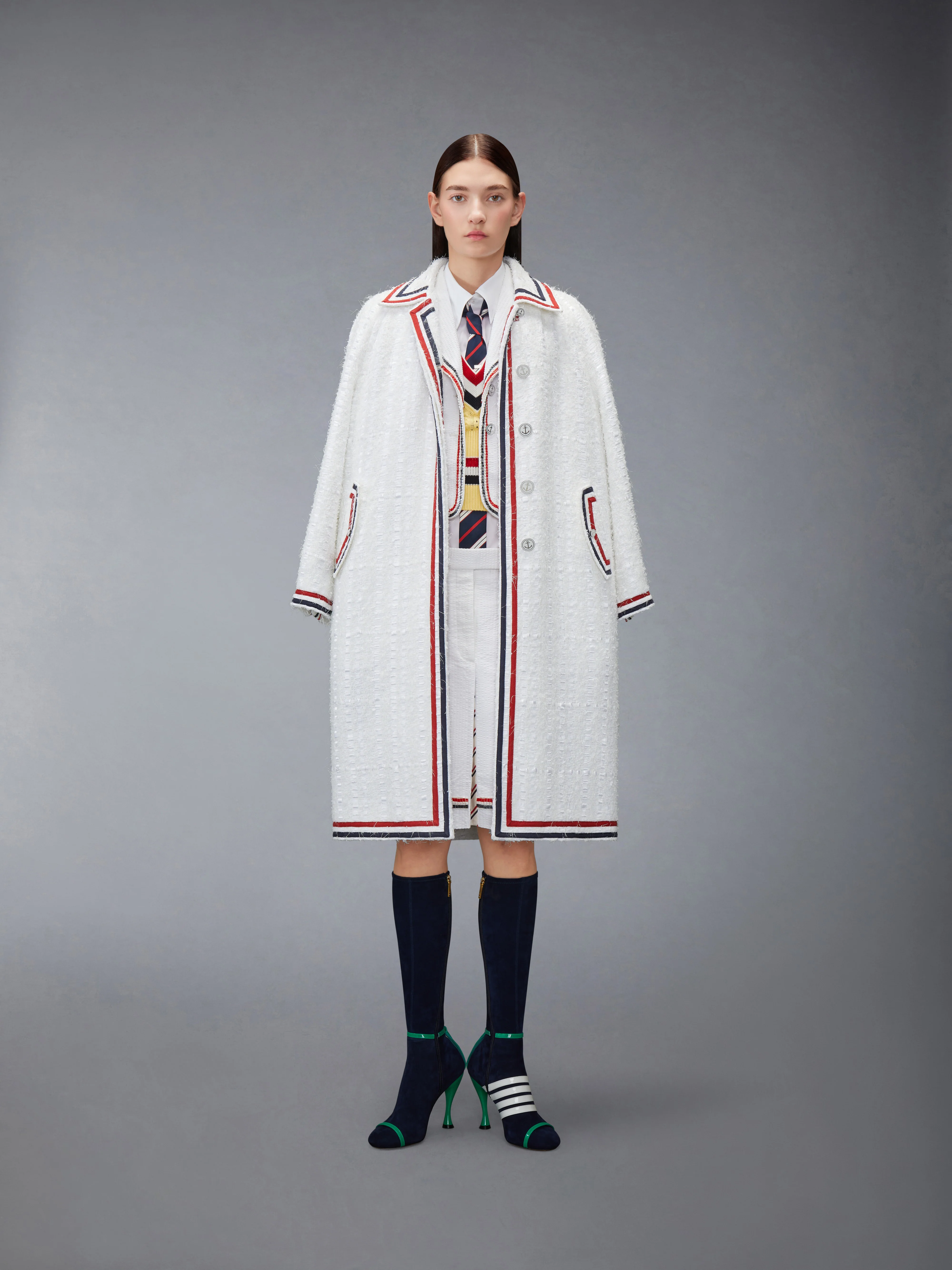 SOLID SEERSUCKER CROPPED JACKET - Image 4