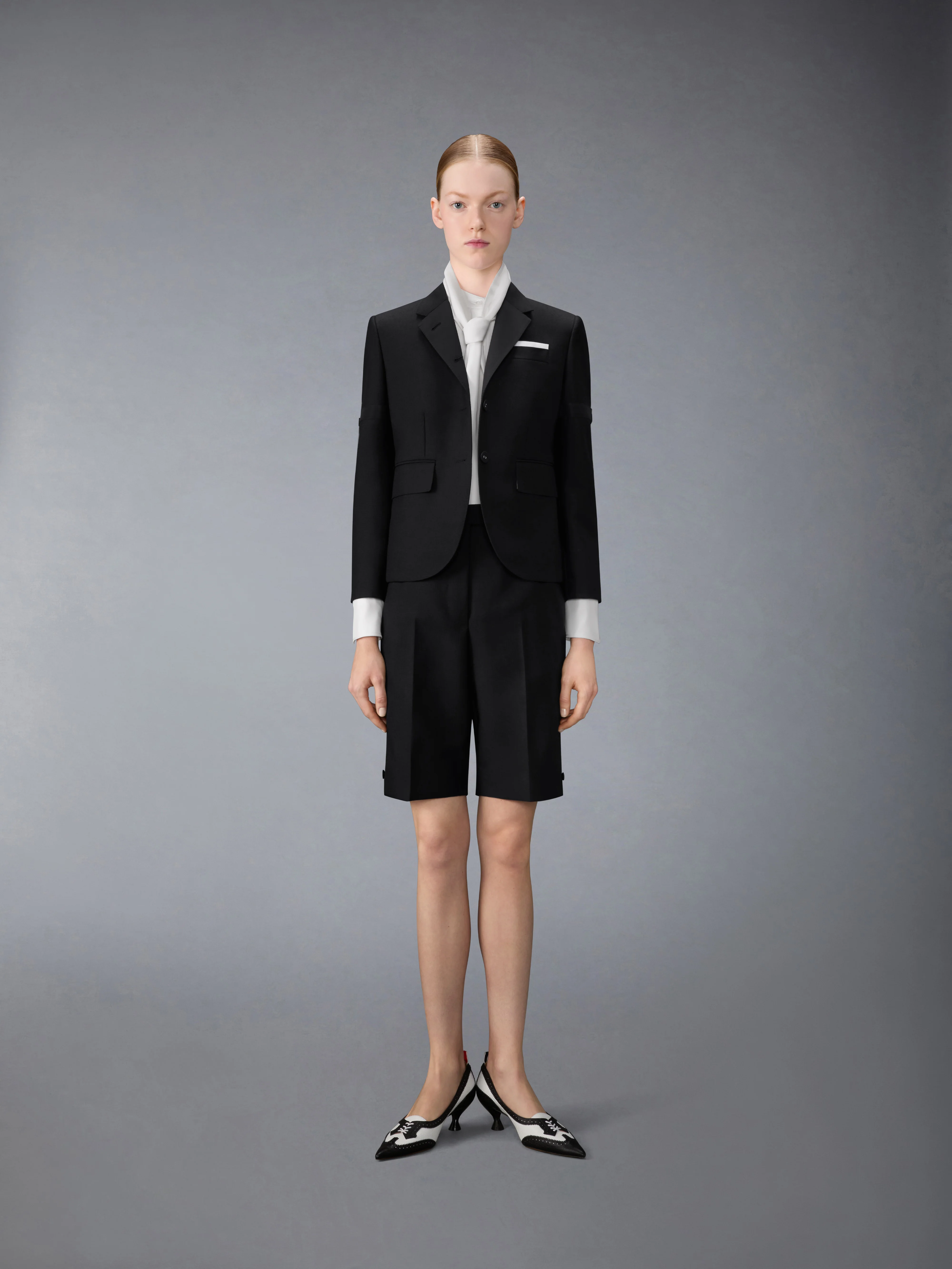 SOLID SILK TWILL DETACHABLE COLLAR SHIRT - Image 5