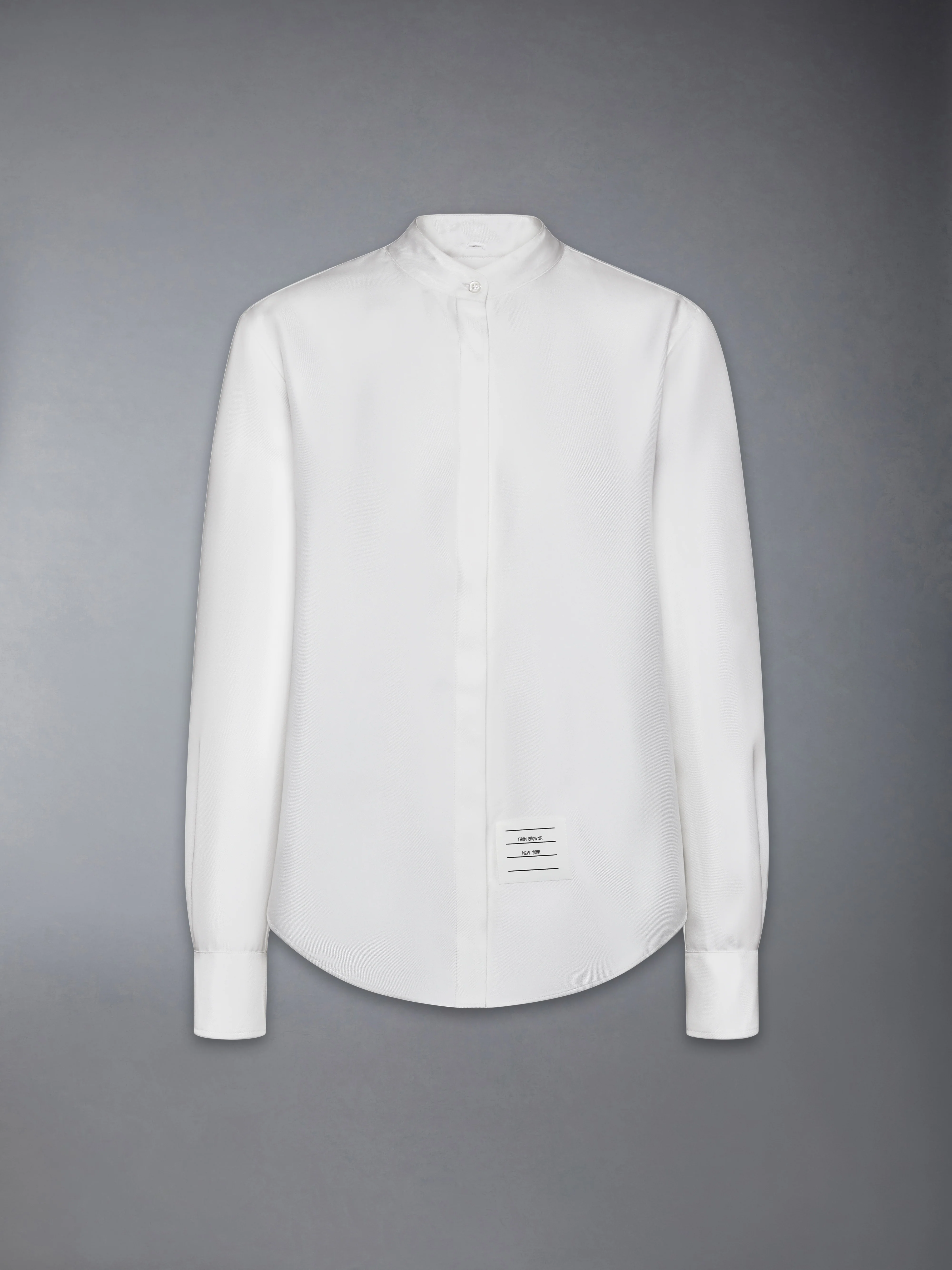 SOLID SILK TWILL DETACHABLE COLLAR SHIRT - Image 9
