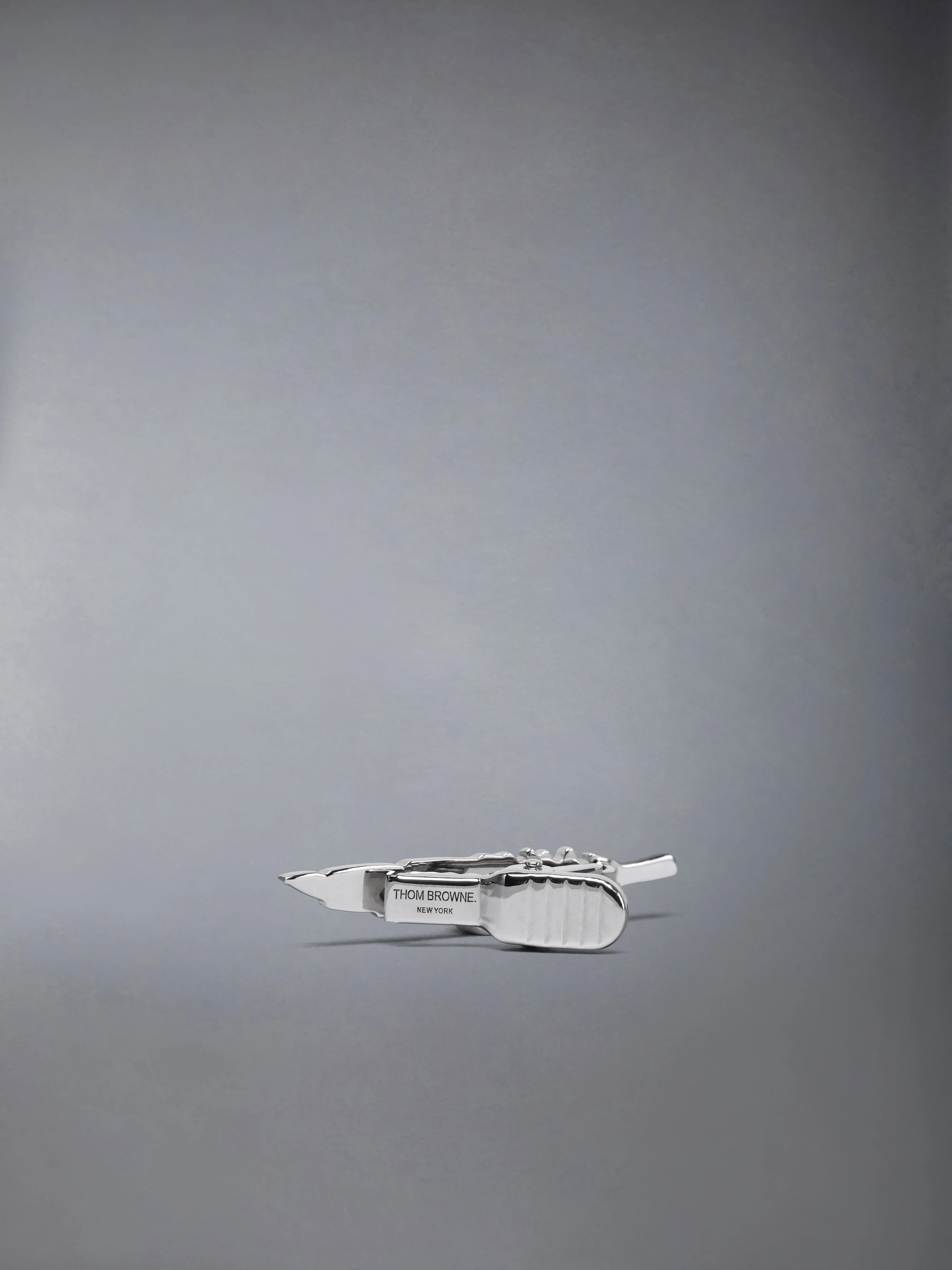 STERLING SILVER FEATHER TIE BAR - Image 2