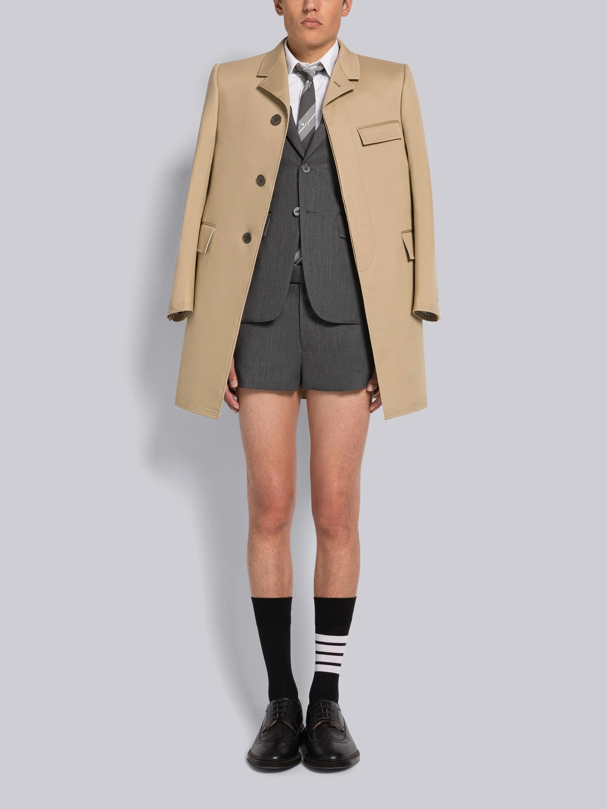 STIFF WOOL GABARDINE CLASSIC SPORT COAT - Image 3