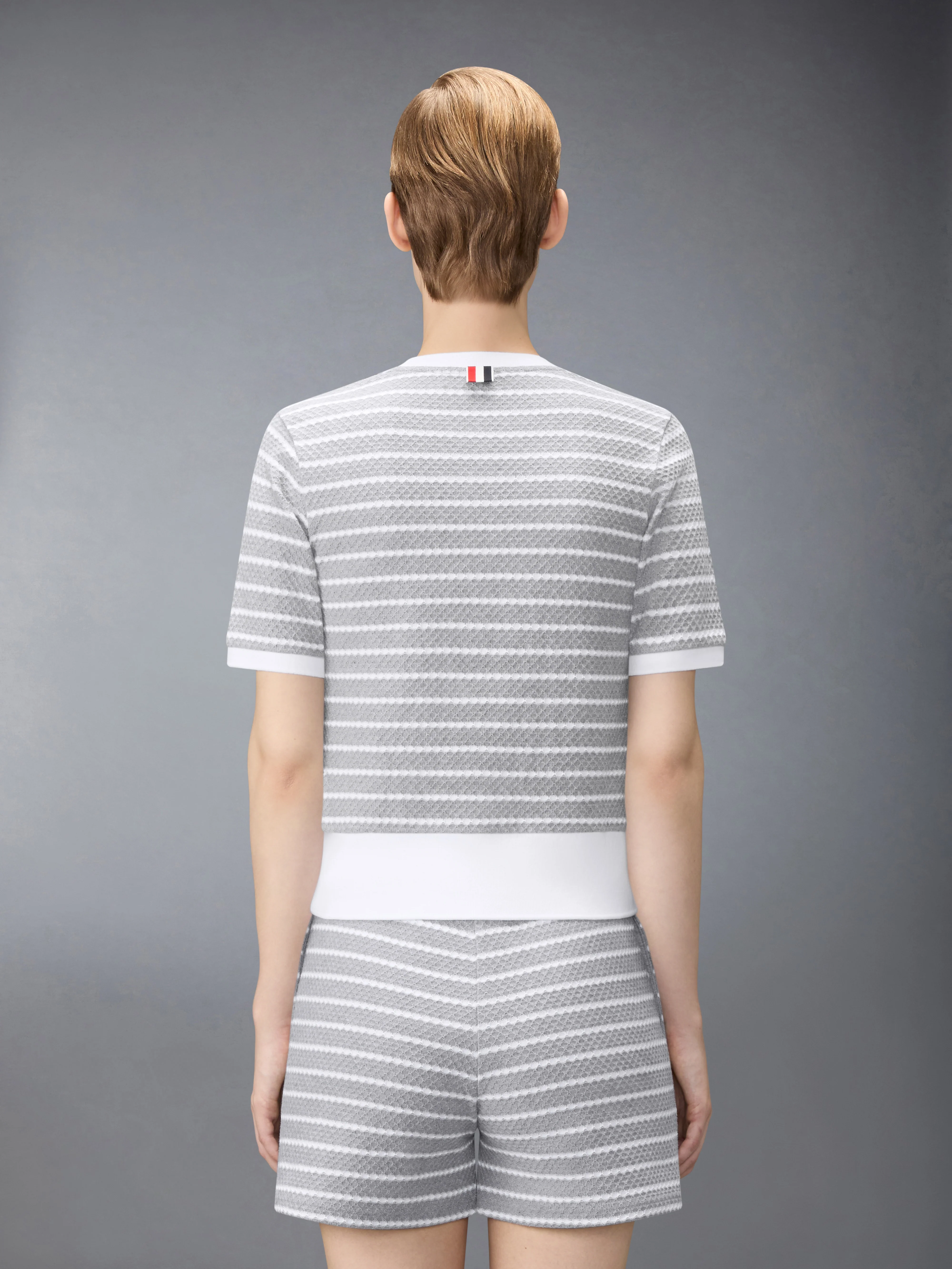 STRIPED HONEYCOMB RIB TEE - Image 2