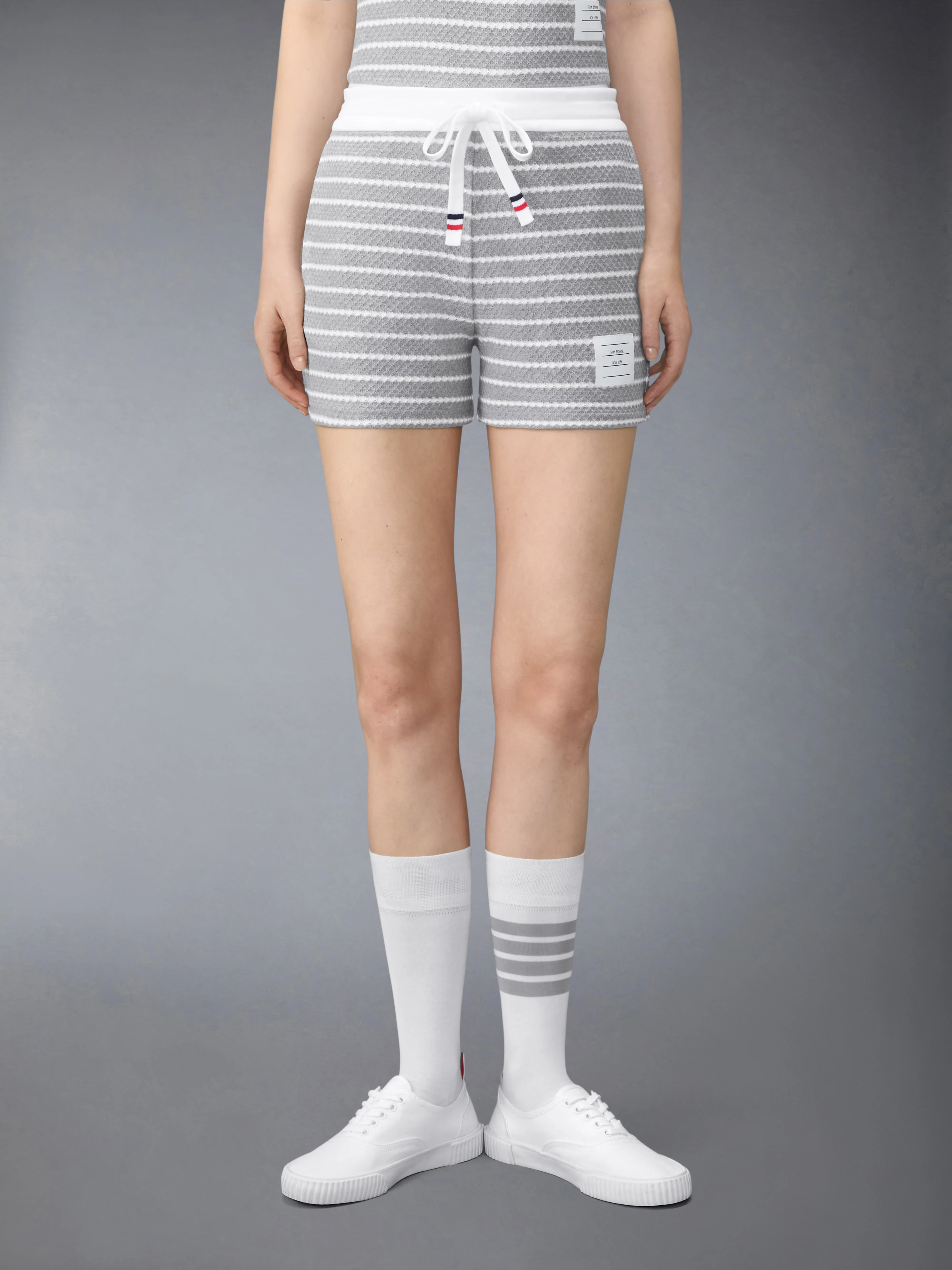 STRIPED HONEYCOMB SHORTS