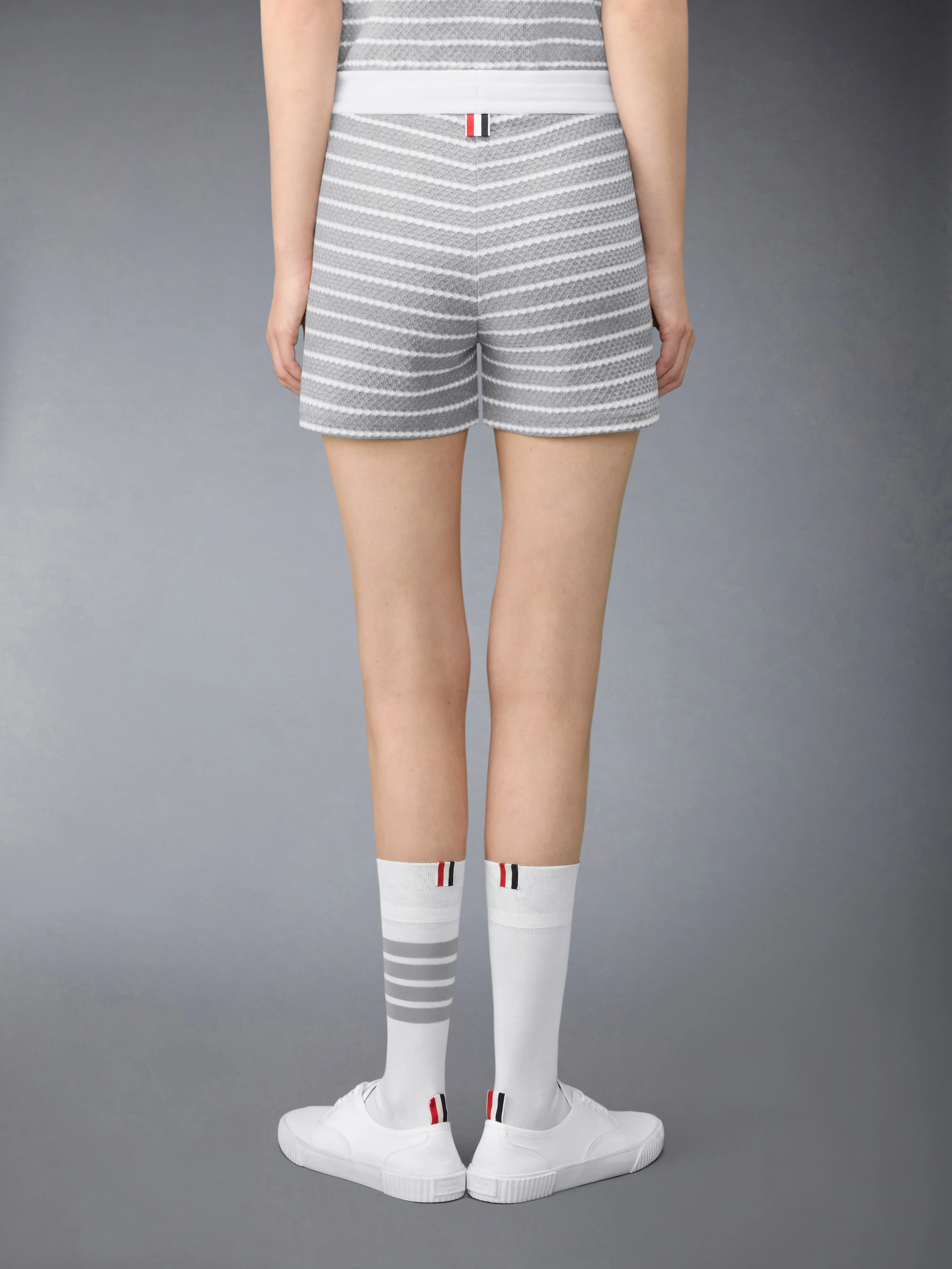 STRIPED HONEYCOMB SHORTS - Image 2