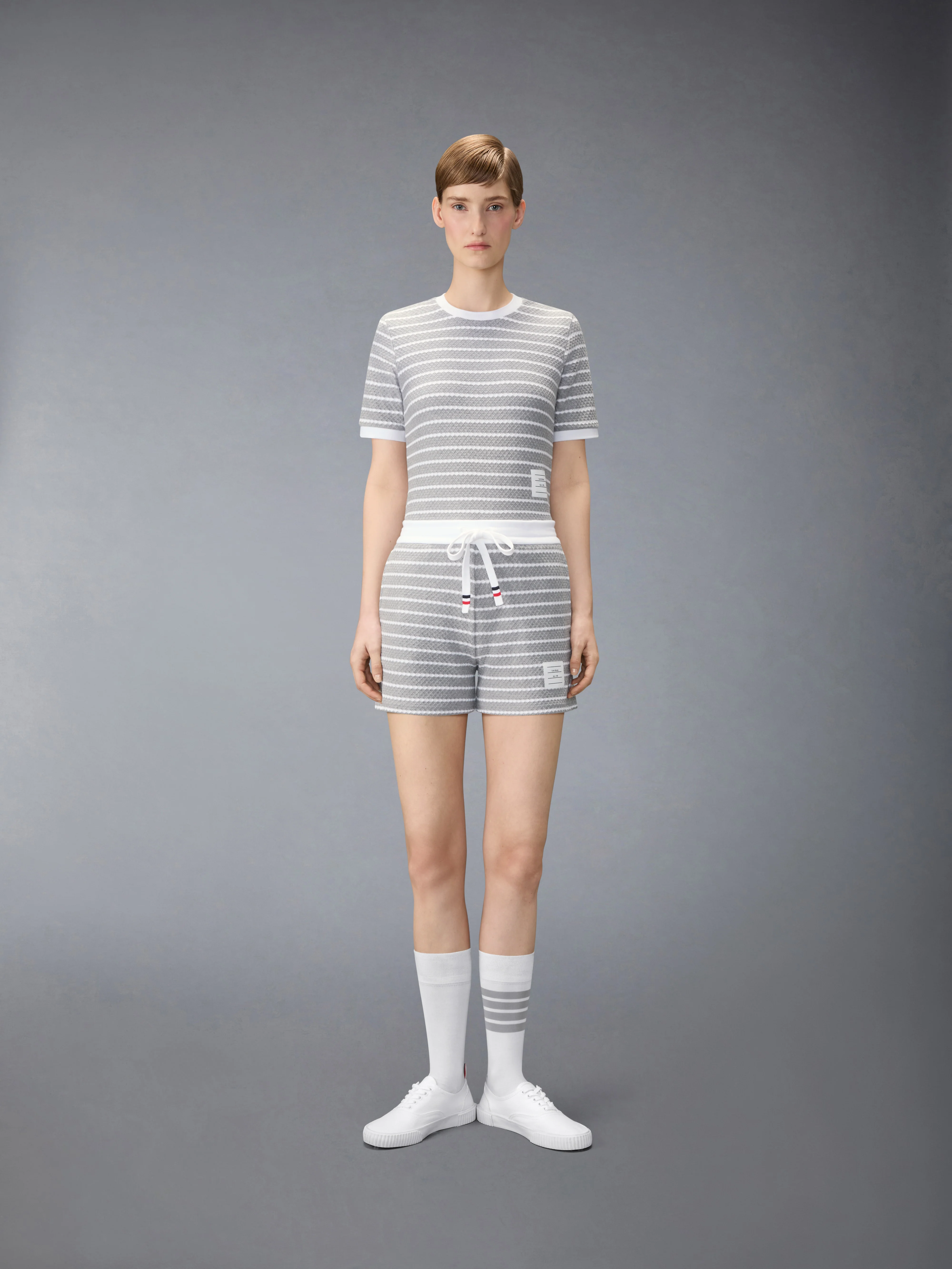 STRIPED HONEYCOMB SHORTS - Image 3