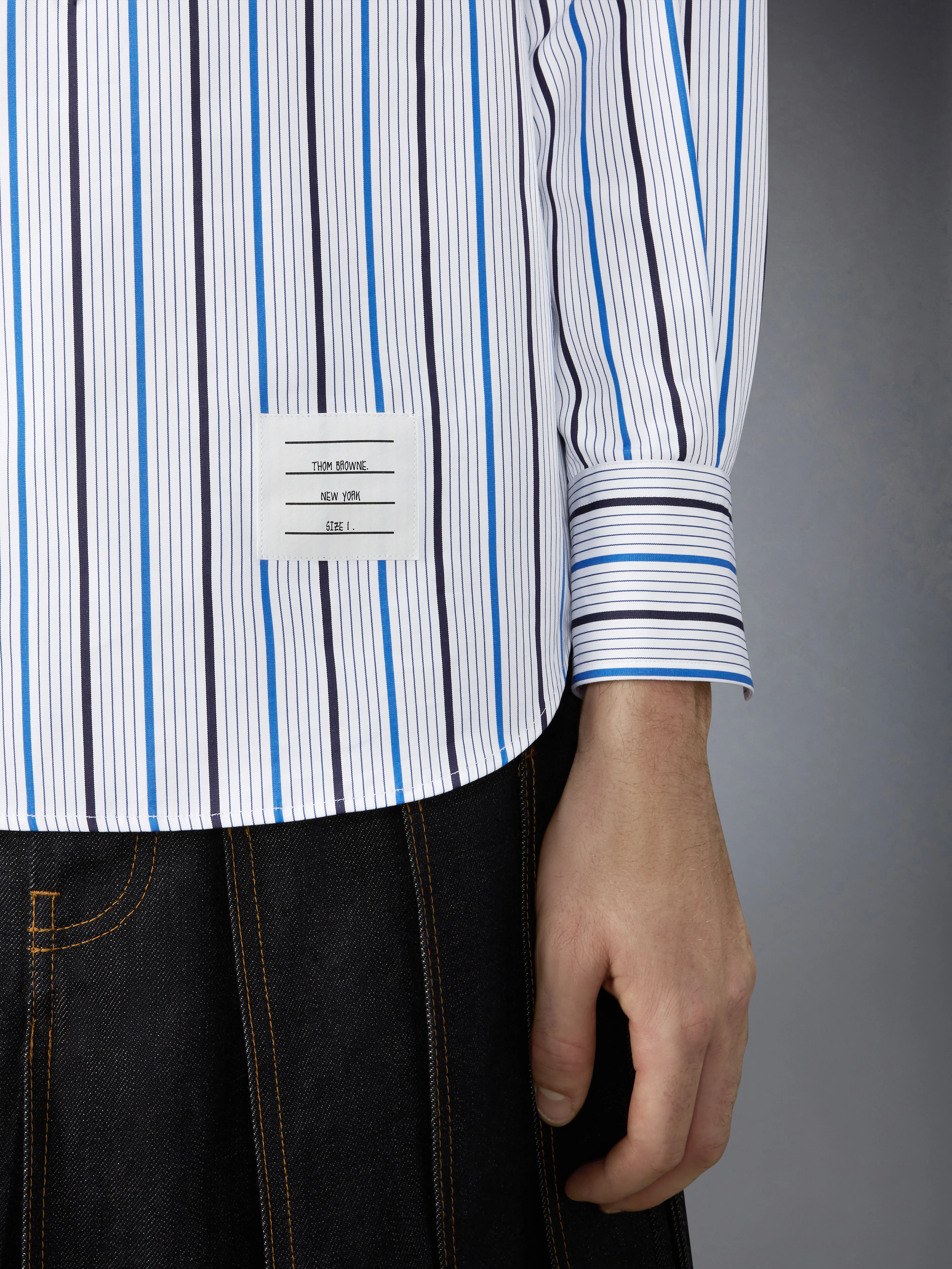 STRIPED POPLIN ARMBAND POPOVER ARMBAND SHIRT - Image 6