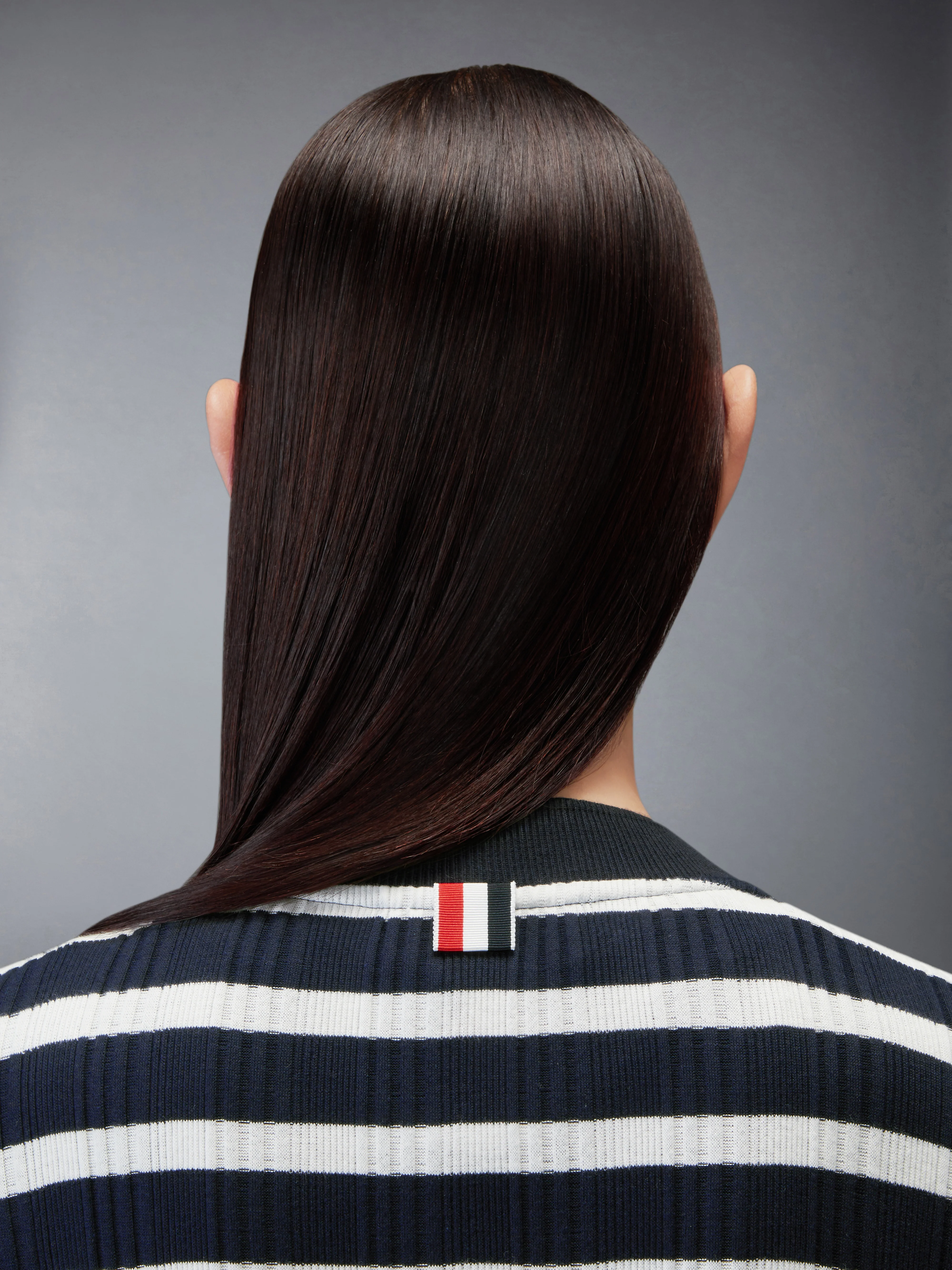 STRIPED RIB SCALLOP EDGE CARDIGAN - Image 5