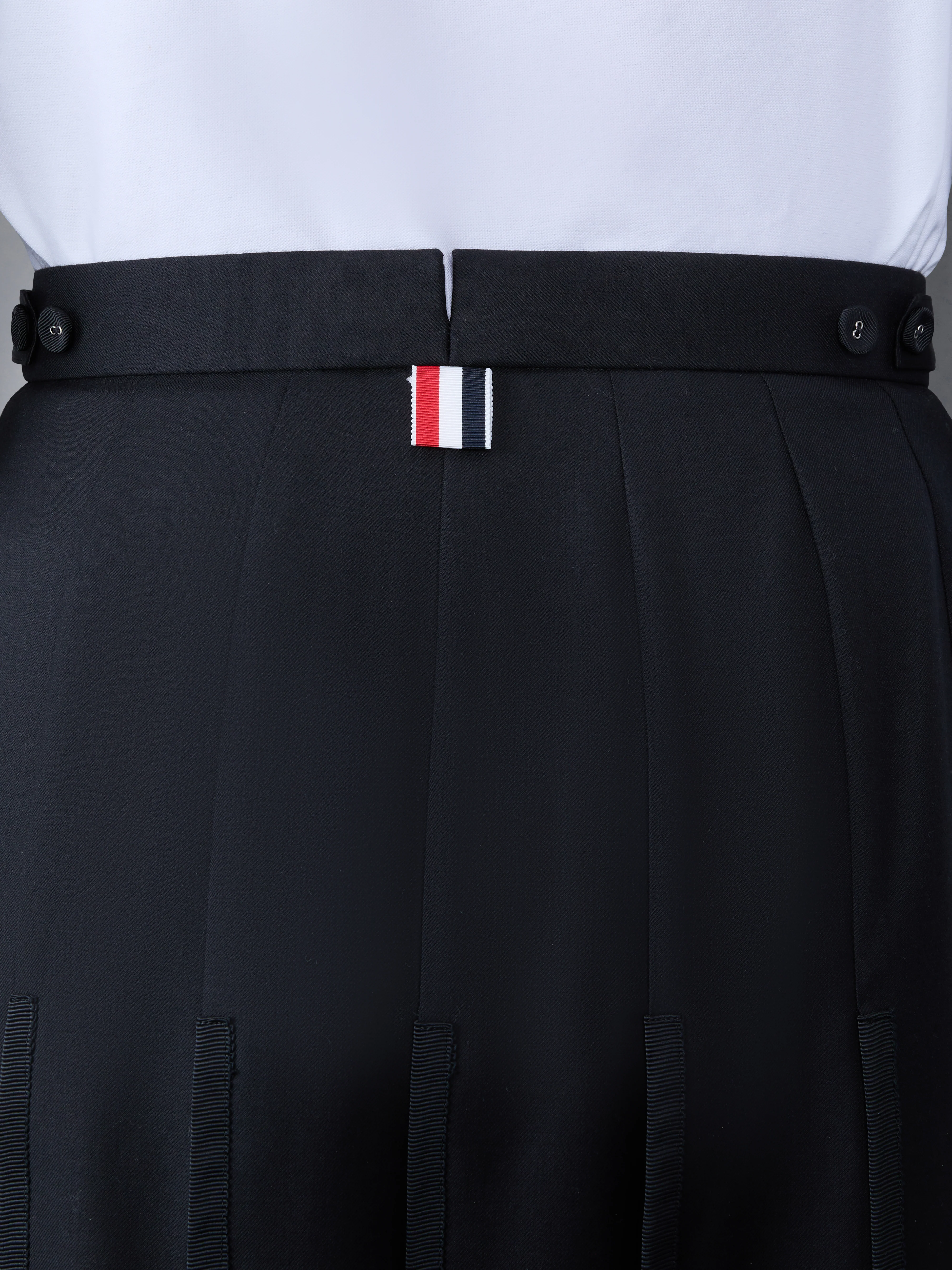 Super 120's Collage Pleated Trouser Skirt - Image 6