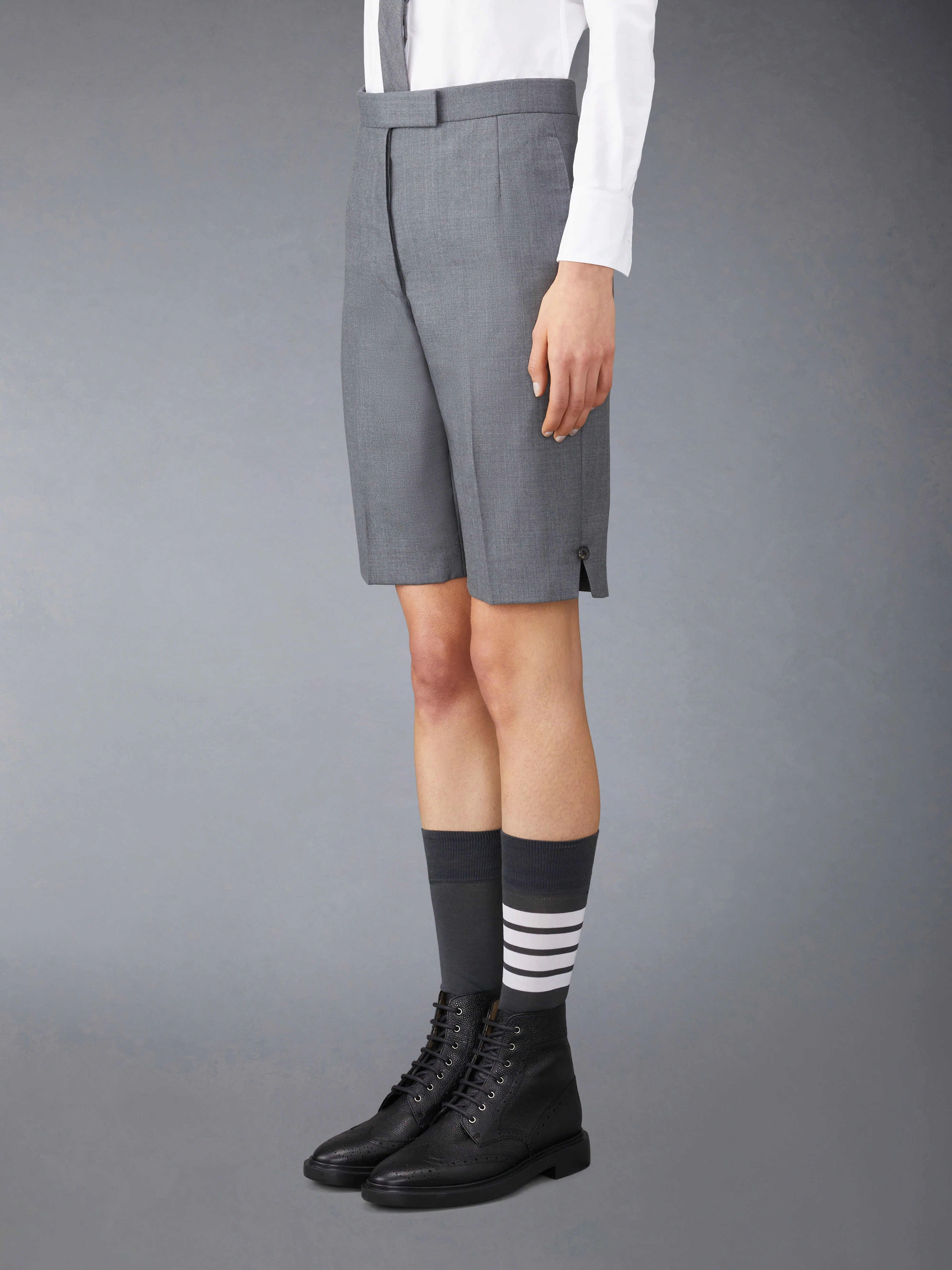 SUPER 120'S TWILL BACKSTRAP BERMUDA SHORTS - Image 3