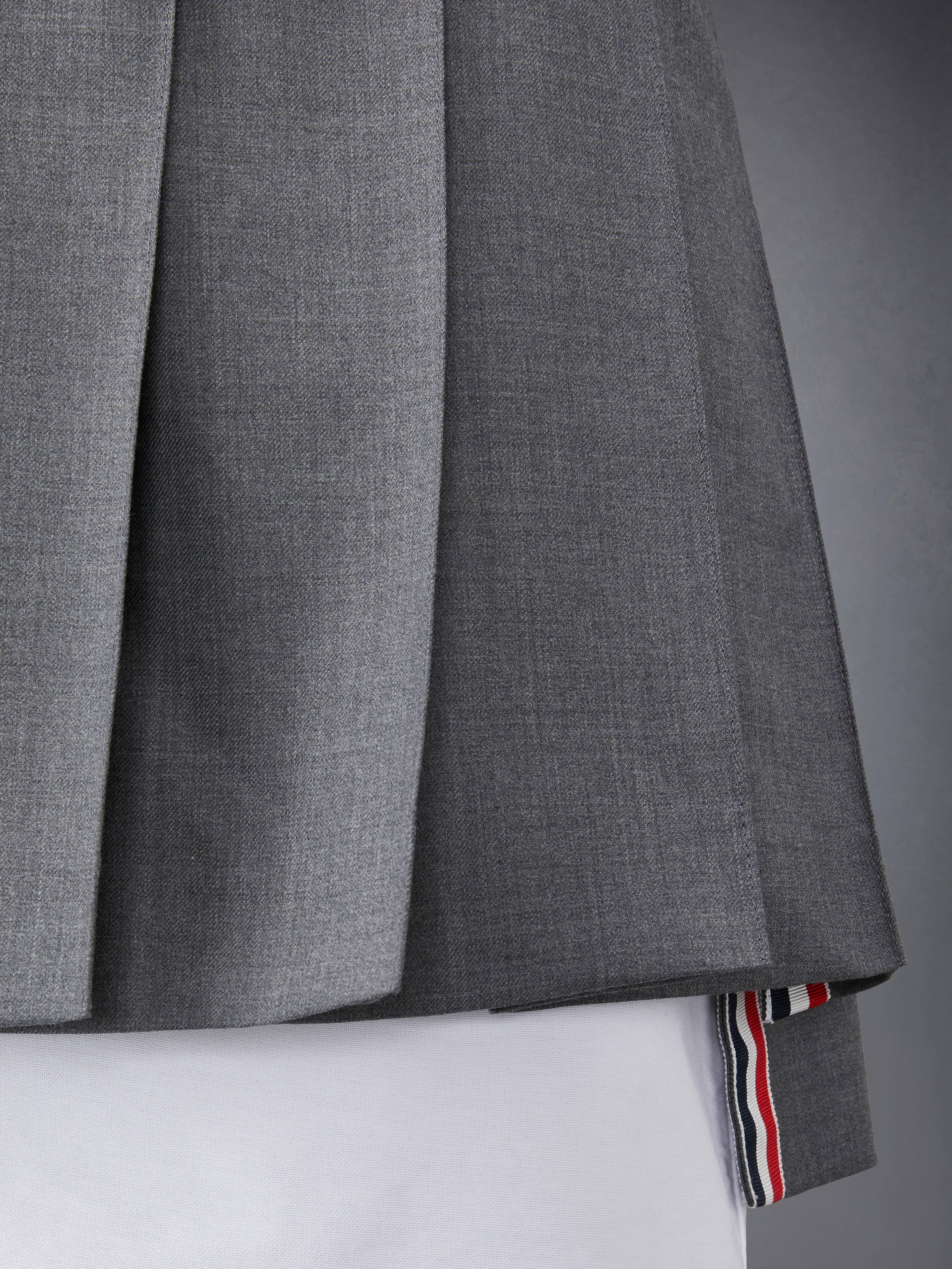 SUPER 120'S TWILL PLEATED MINI SKIRT - Image 5