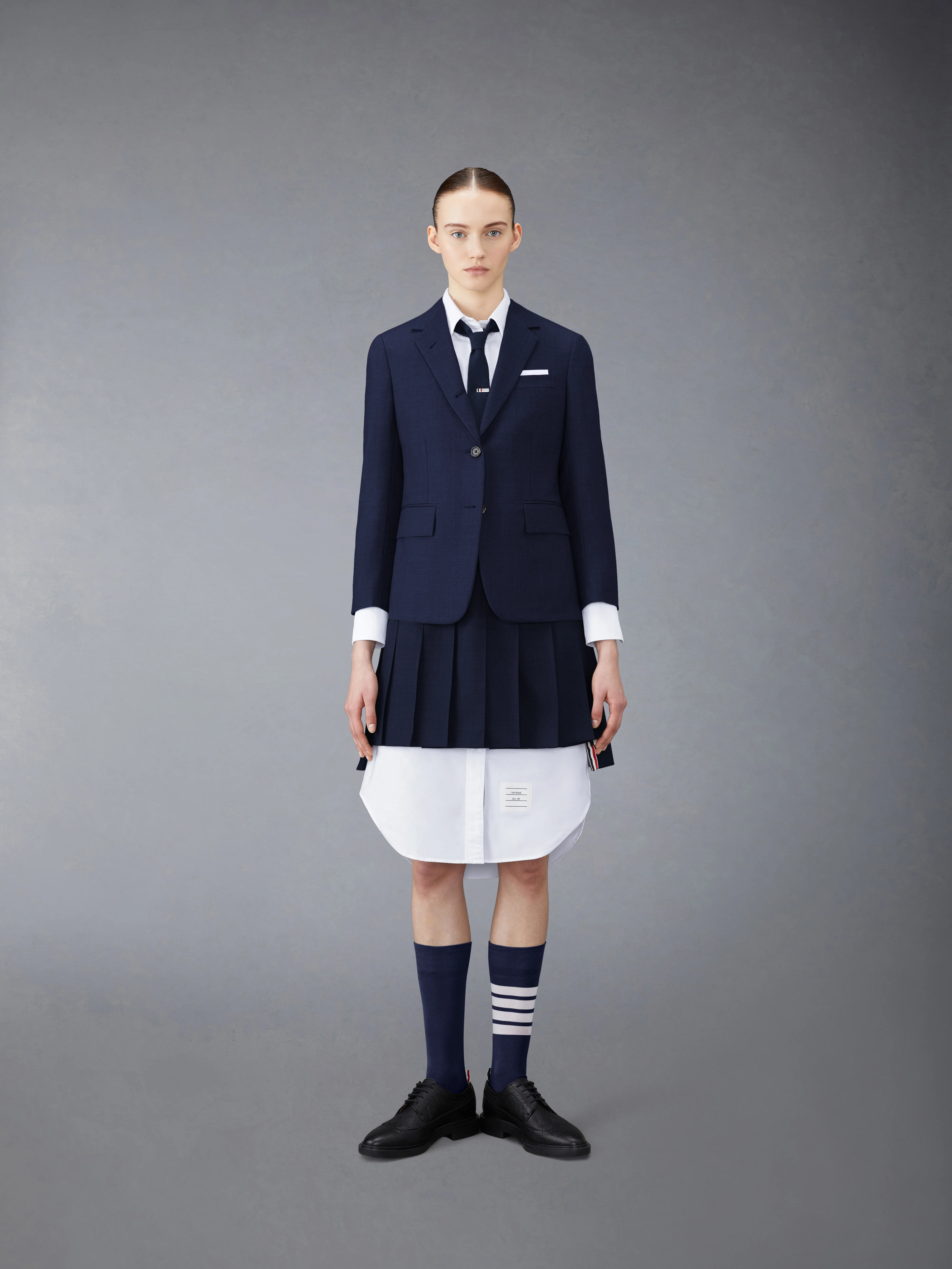 SUPER 120'S TWILL PLEATED MINI SKIRT - Image 4