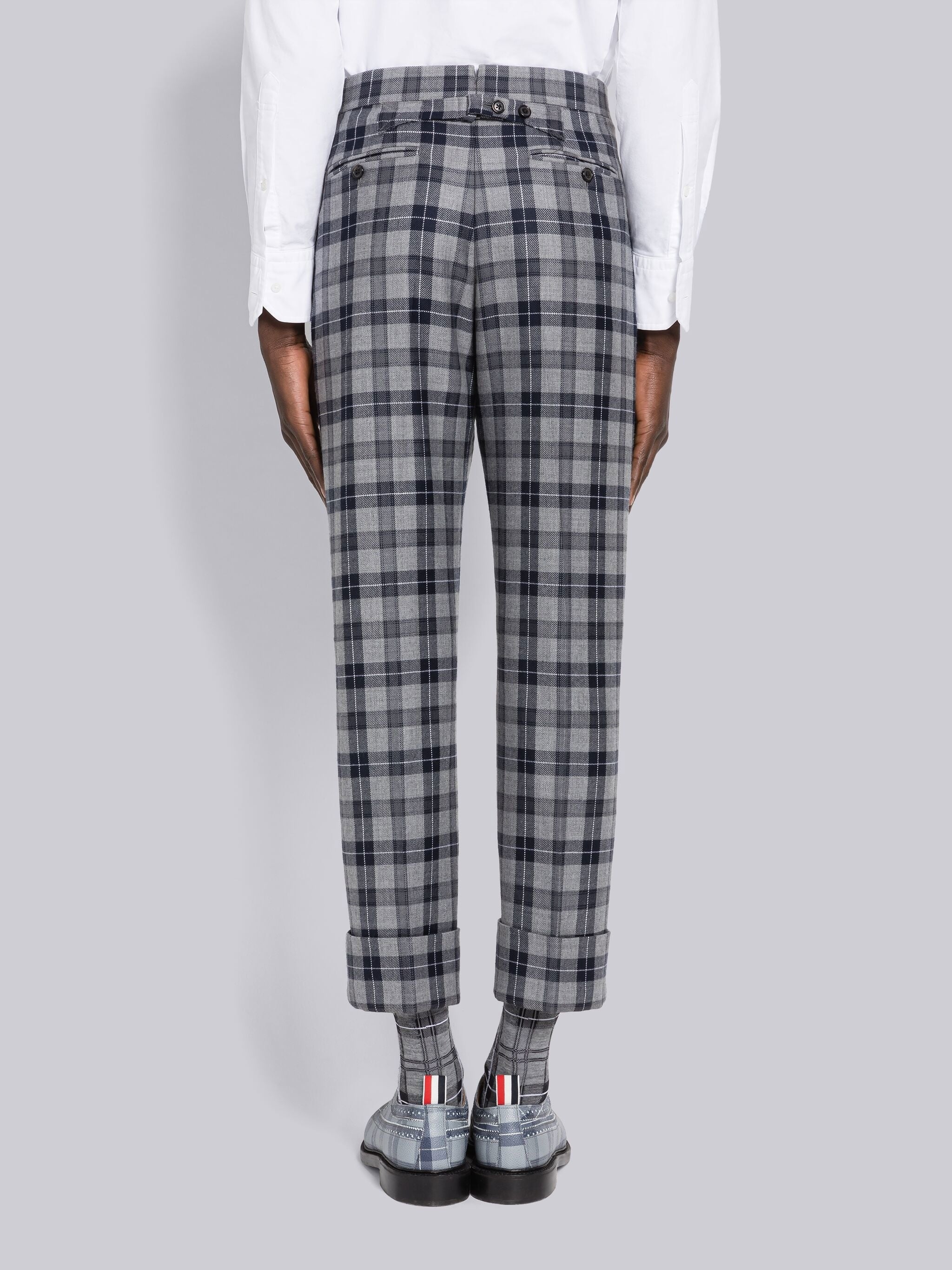 TARTAN WOOL TWILL BACKSTRAP TROUSER - Image 2