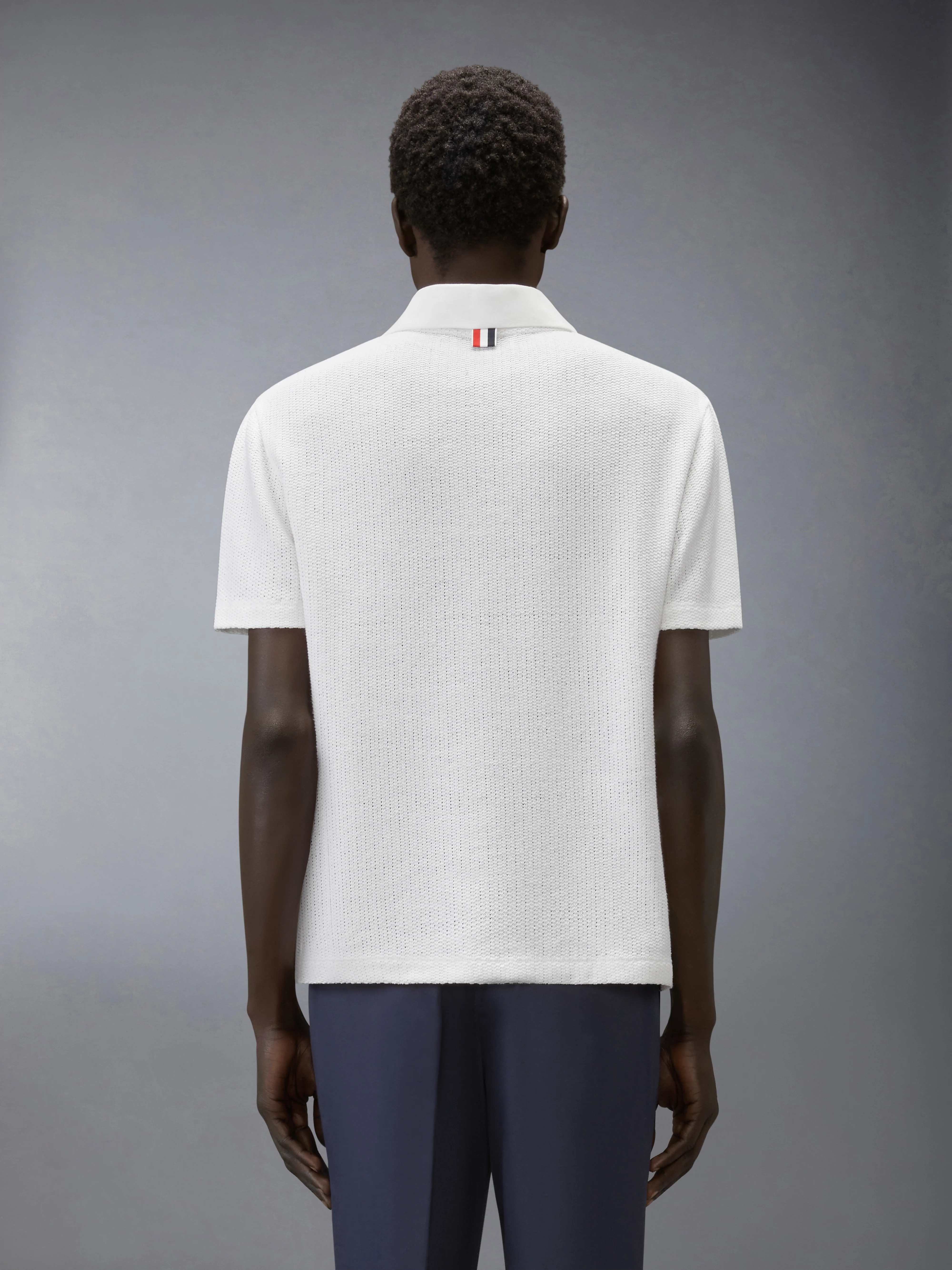 TEXTURED COTTON LINEN POLO - Image 2