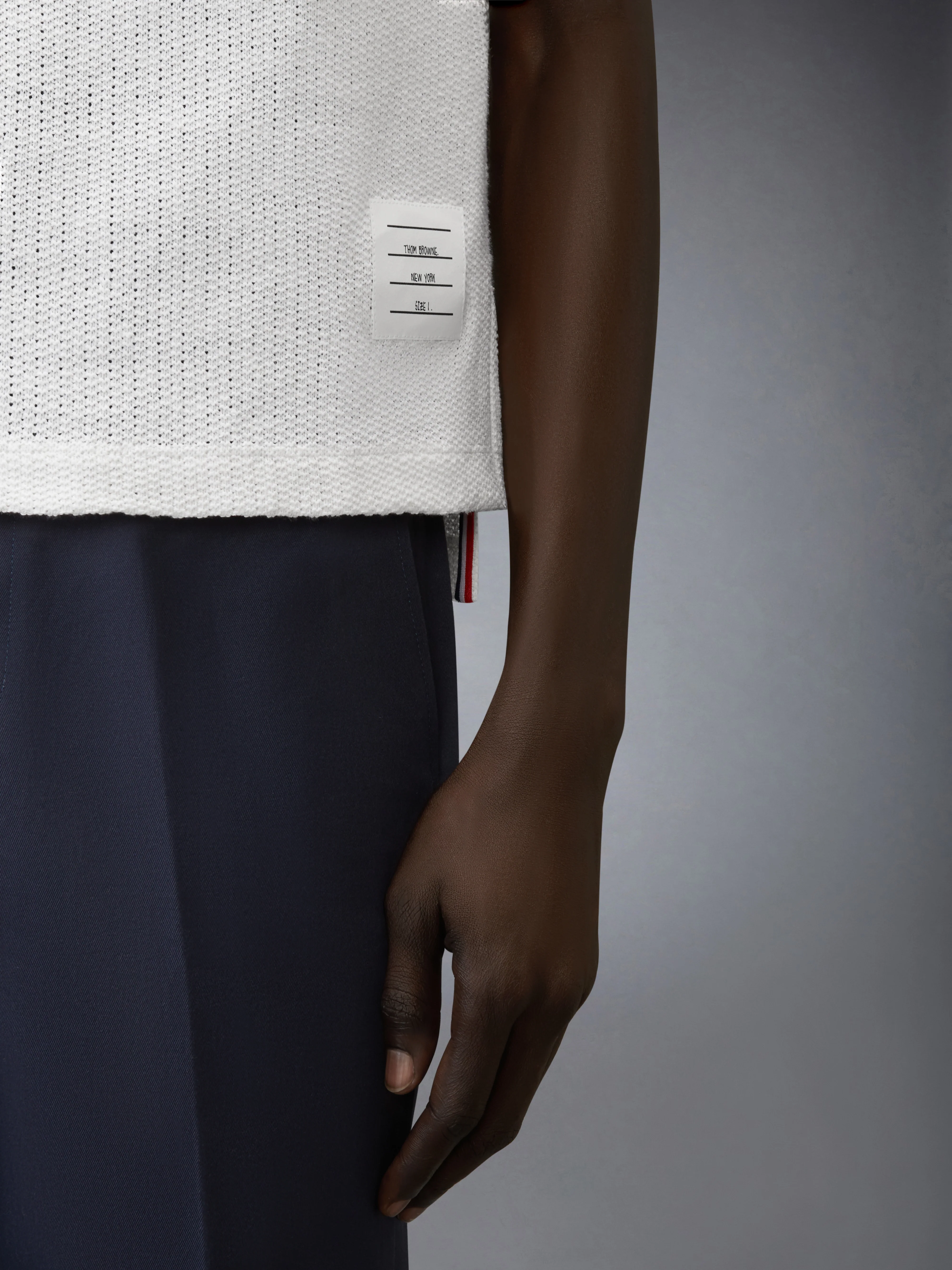TEXTURED COTTON LINEN POLO - Image 5