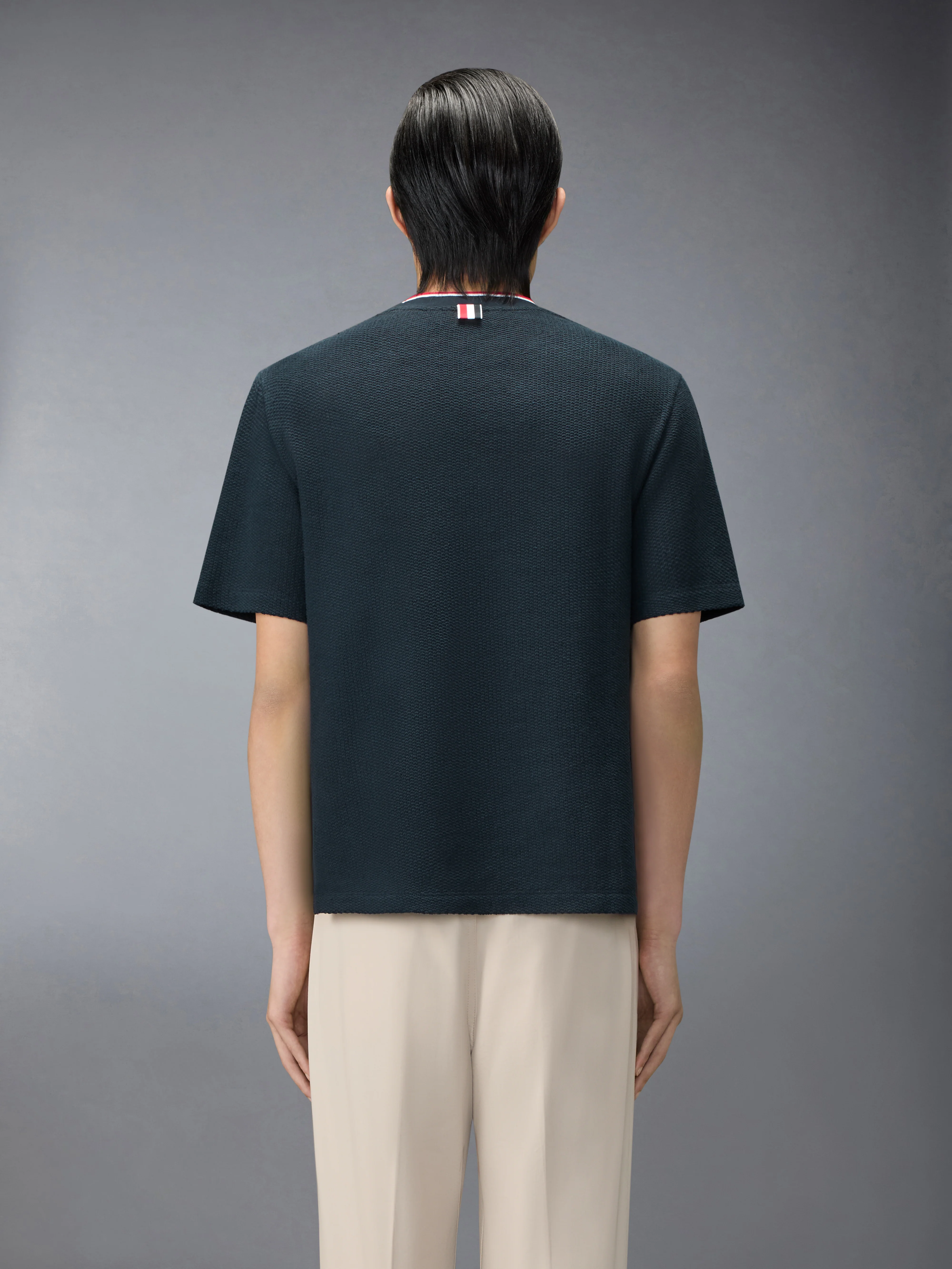 TEXTURED COTTON LINEN TEE - Image 2