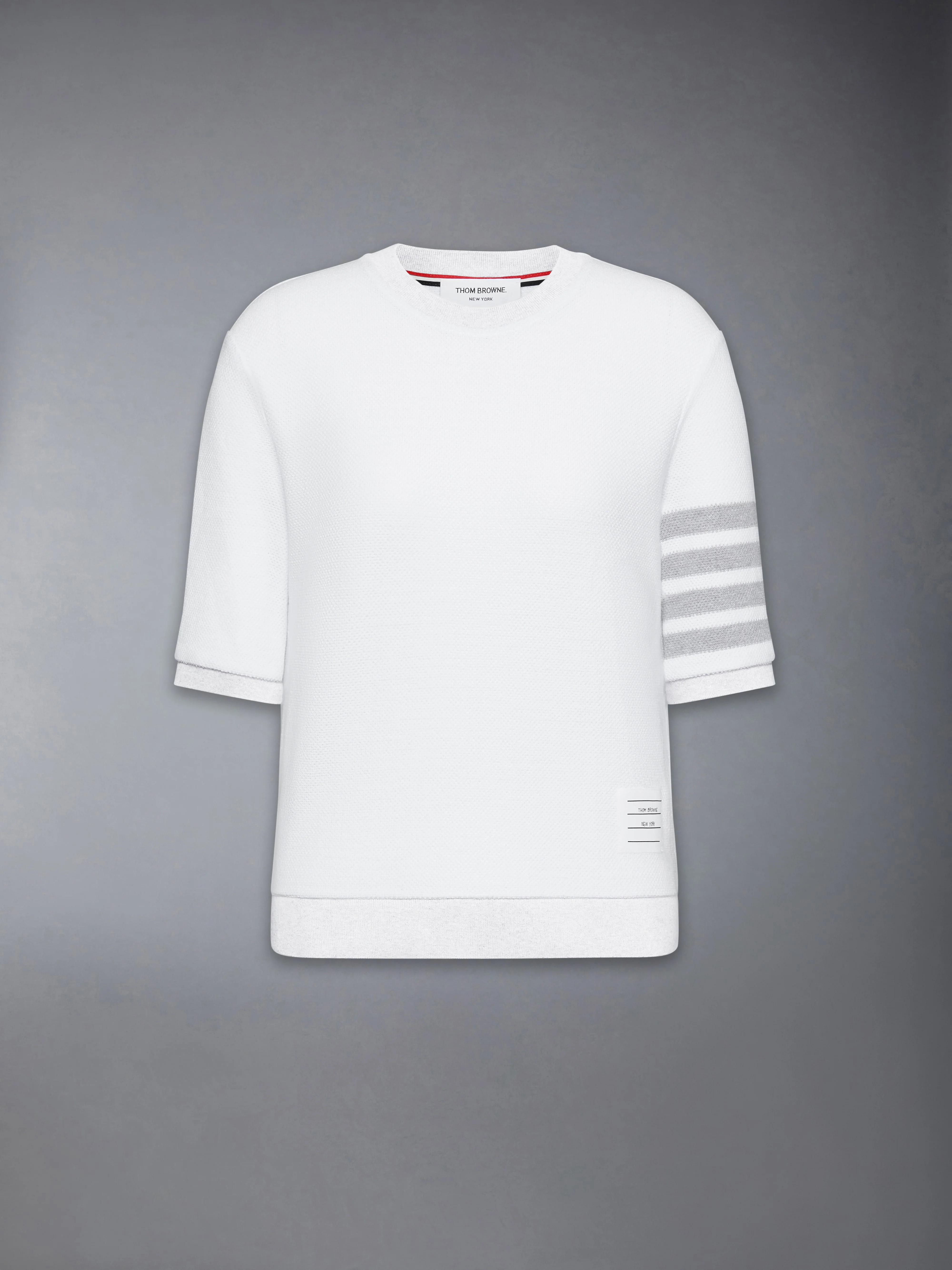 TEXTURED COTTON PIQUE 4-BAR TEE - Image 5