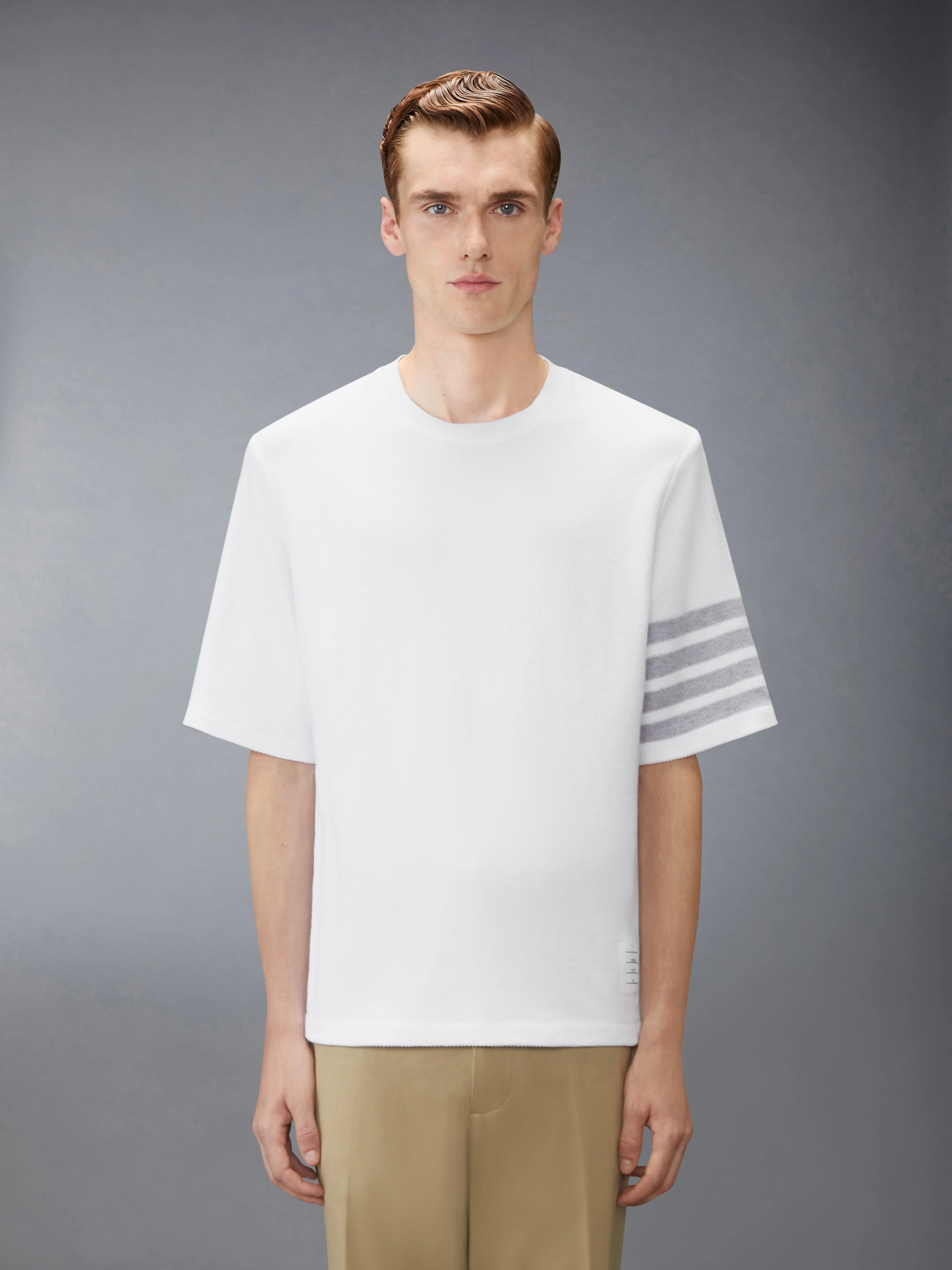 TEXTURED PIQUE 4-BAR TEE
