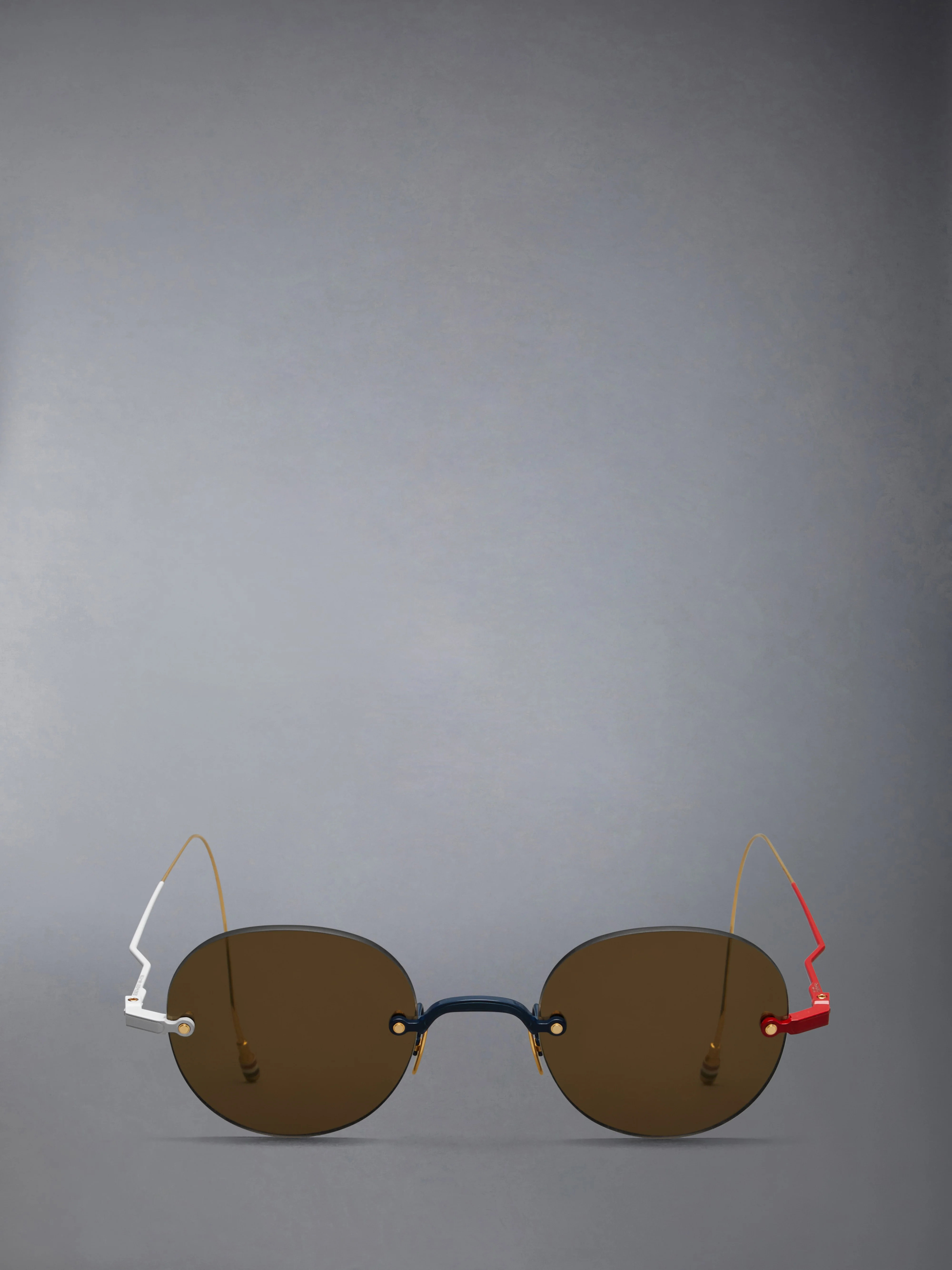 TITANIUM RIMLESS ROUND SUNGLASSES