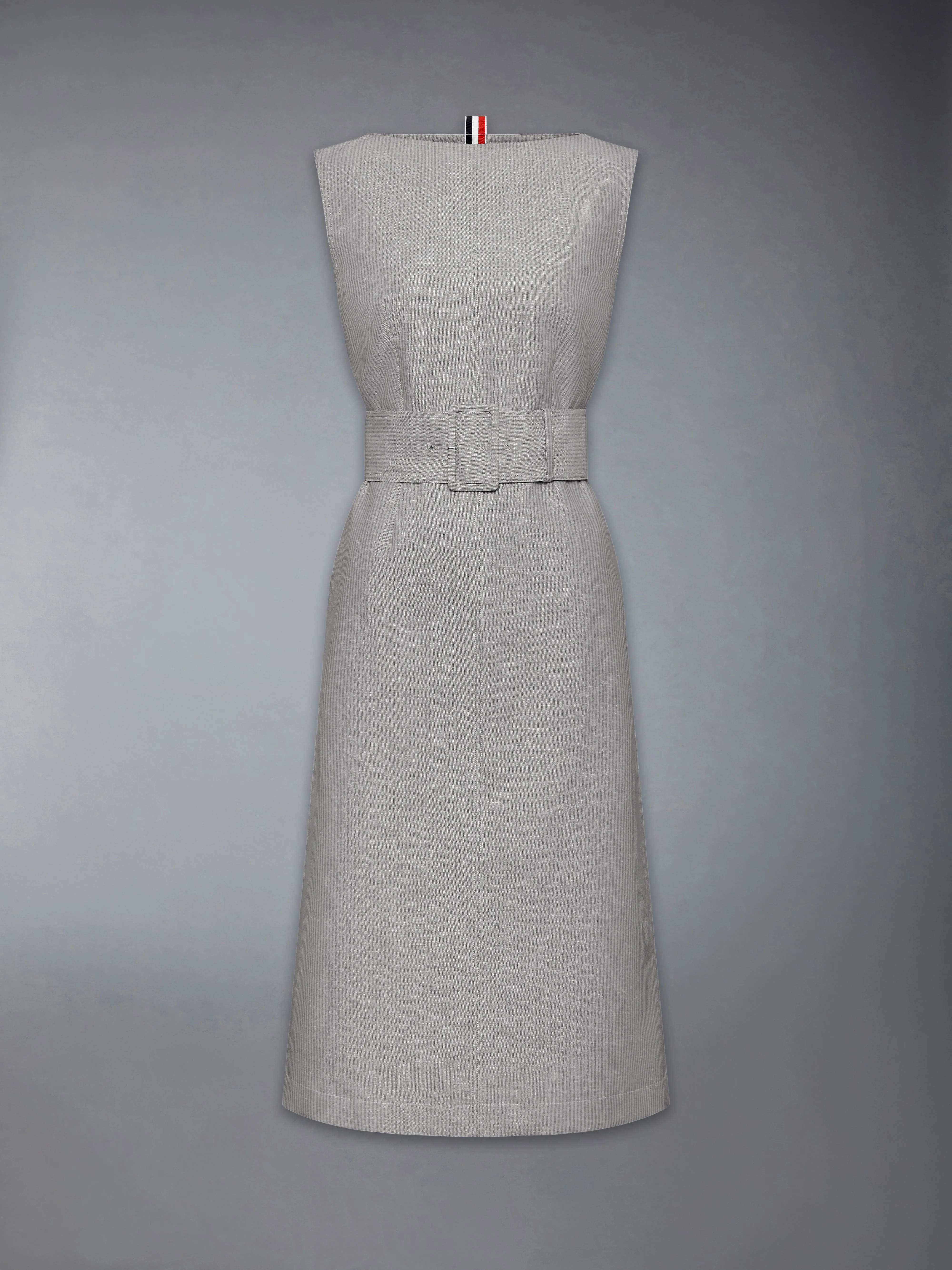 TONAL UNIVERSITY STRIPE BOAT NECK DRESS - Image 8