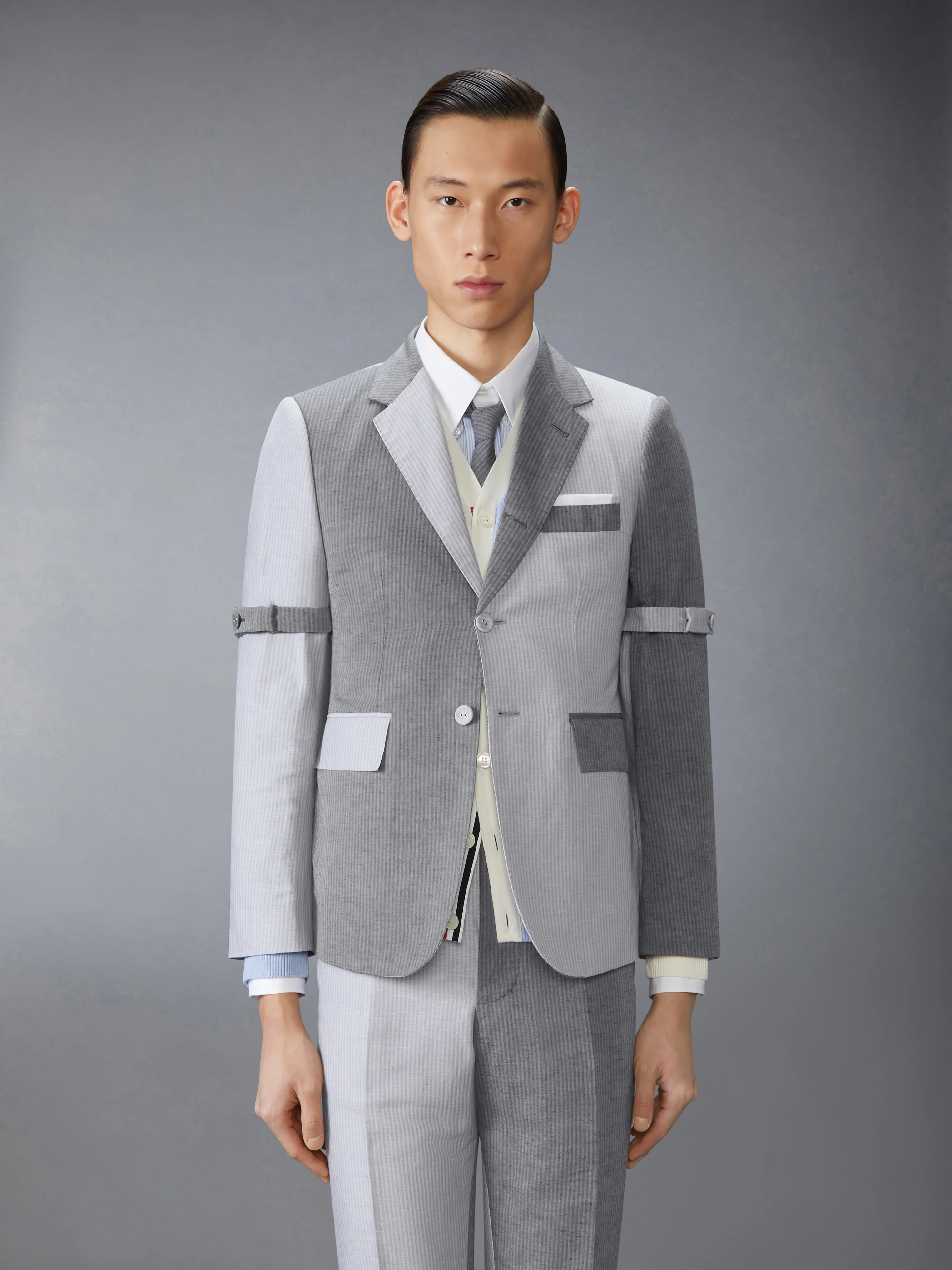 TONAL UNIVERSITY STRIPE LINEN COTTON SPORTCOAT