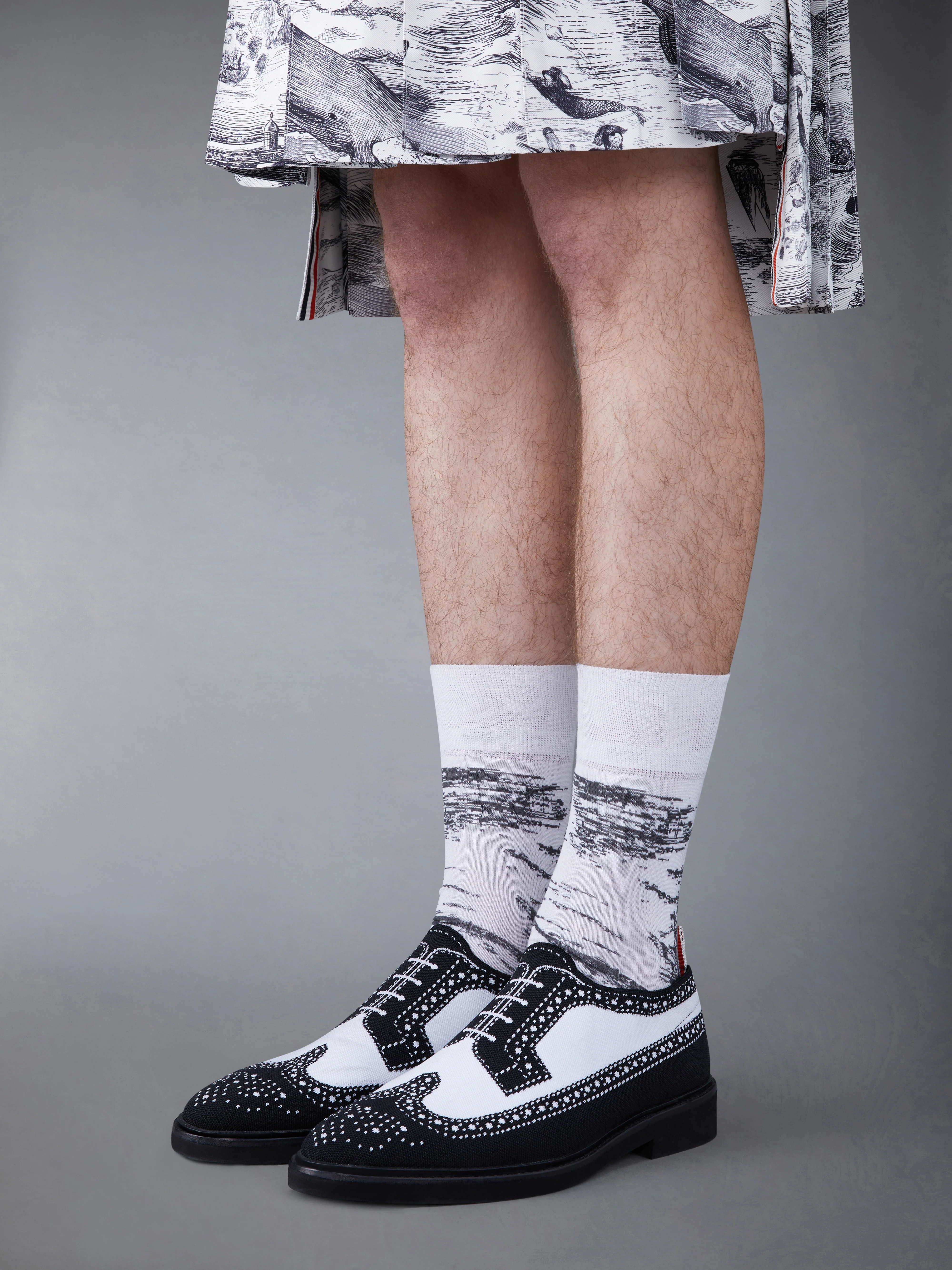 Trompe L'oeil Knit Micro Sole Longwing Brogue - Image 4
