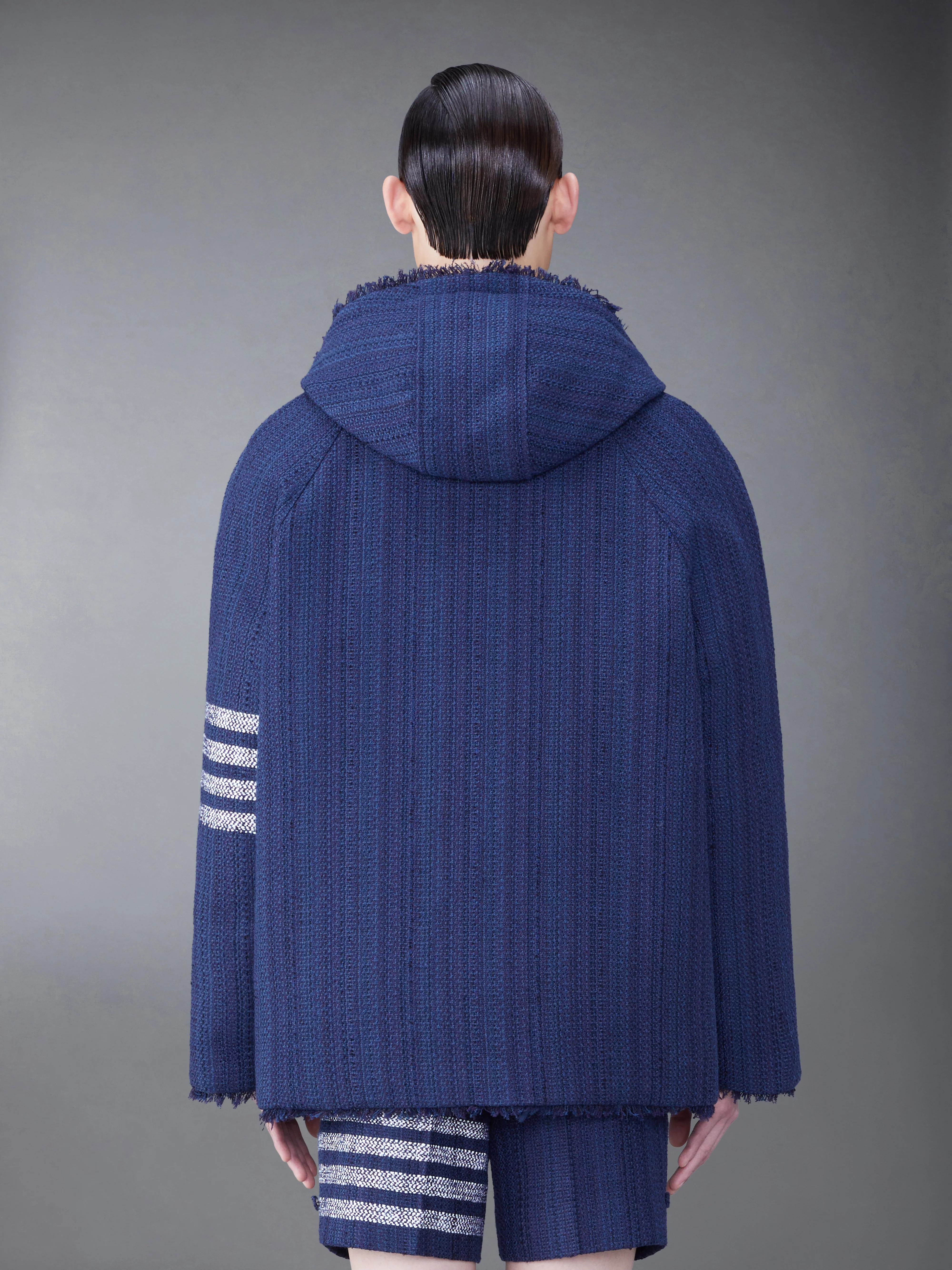 TWEED FRAY 4-BAR CROPPED FOOTBALL PARKA - Image 2