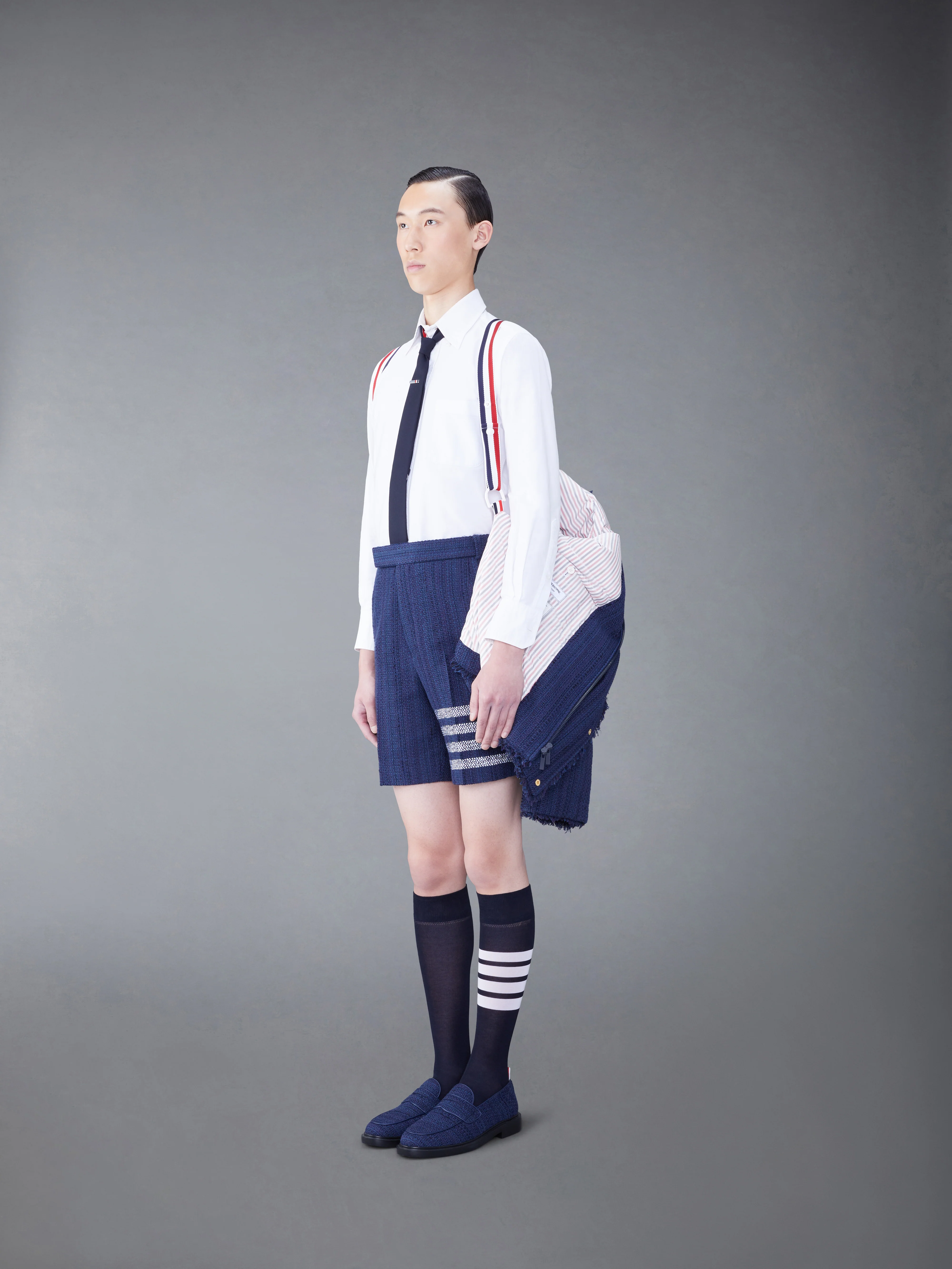 TWEED FRAY 4-BAR CROPPED FOOTBALL PARKA - Image 4