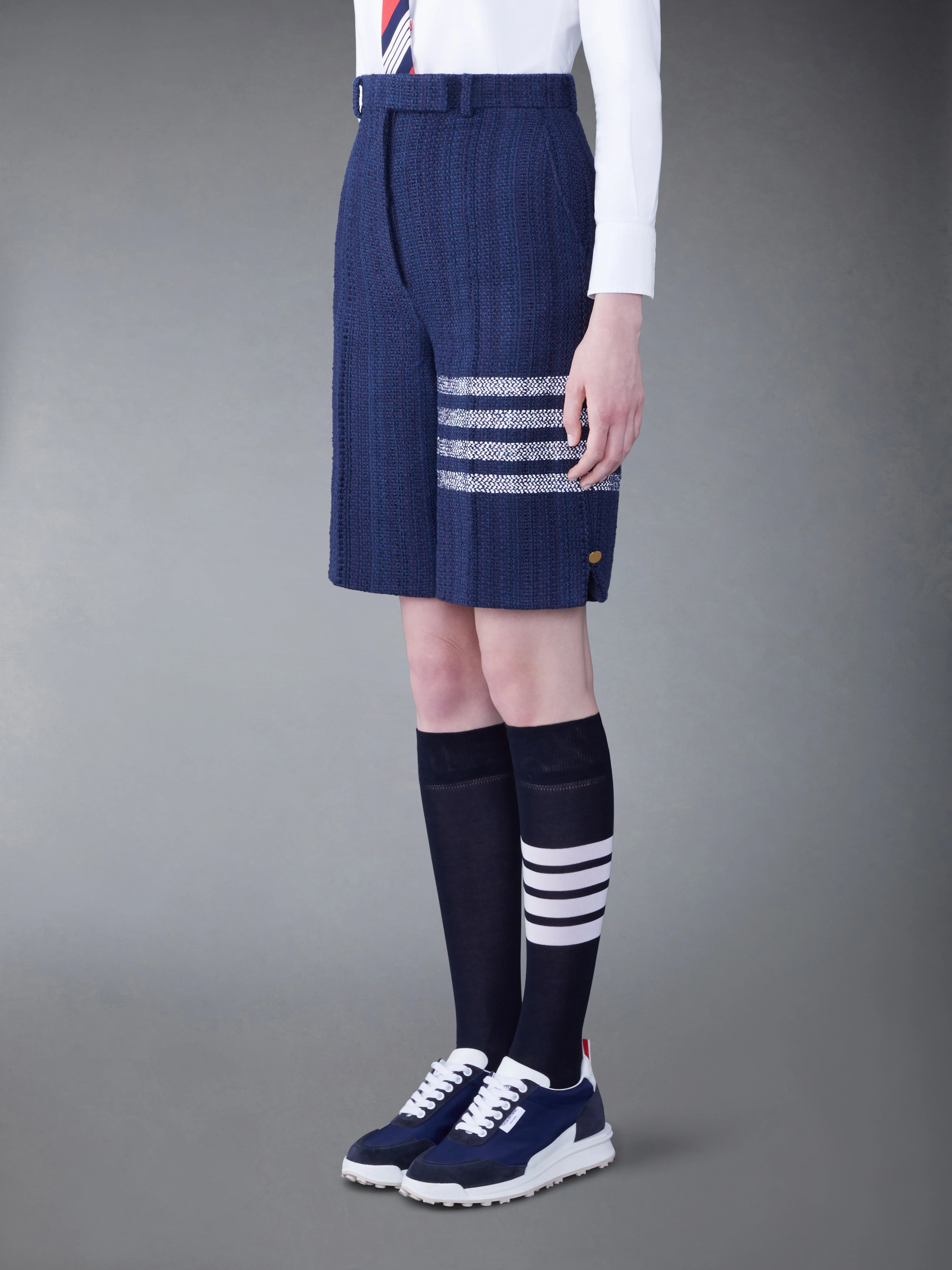 TWEED FRAY 4-BAR HIGH WAIST SHORT - Image 2