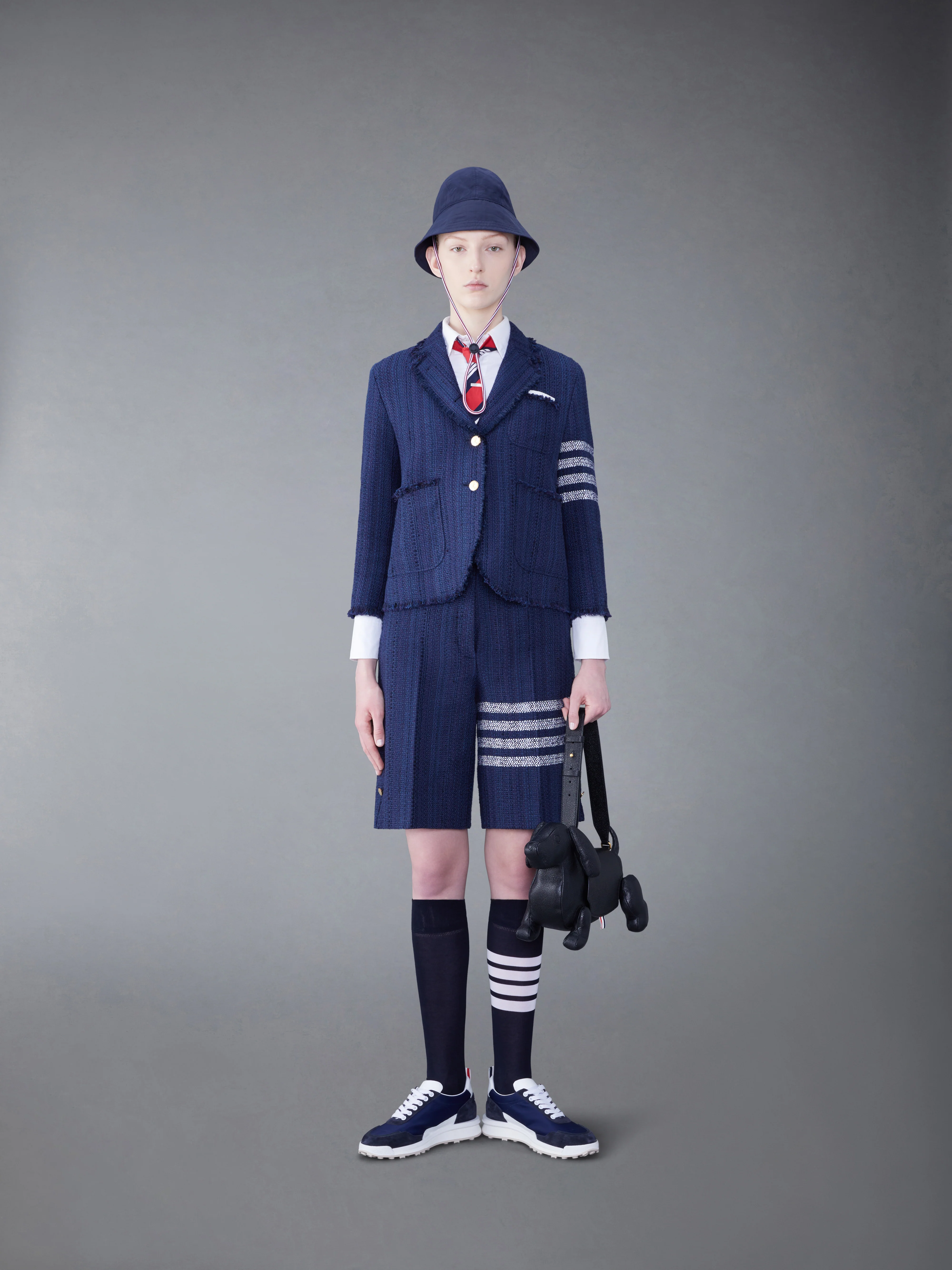 TWEED FRAY 4-BAR HIGH WAIST SHORT - Image 4
