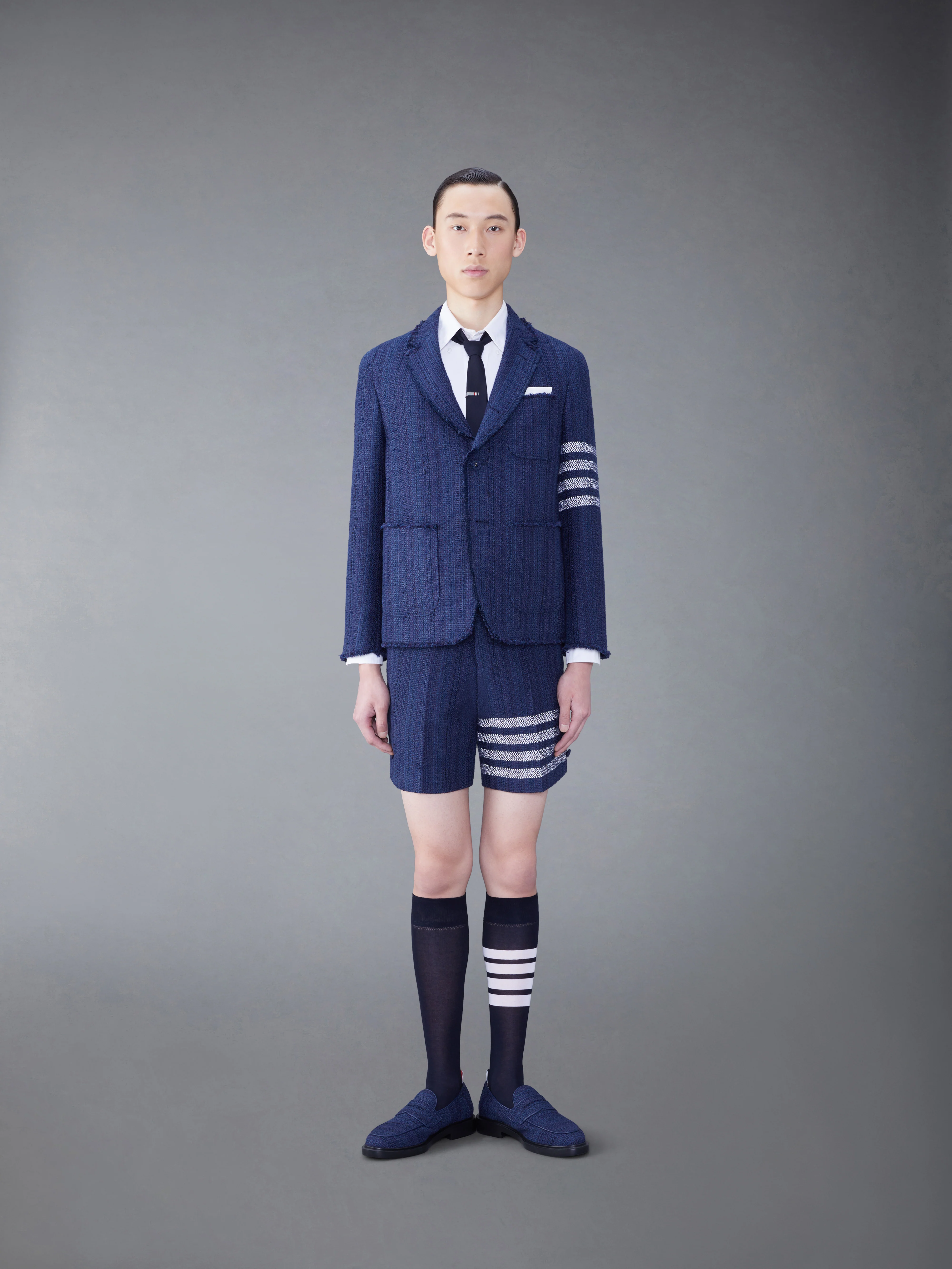 TWEED FRAY 4-BAR SACK JACKET - Image 3