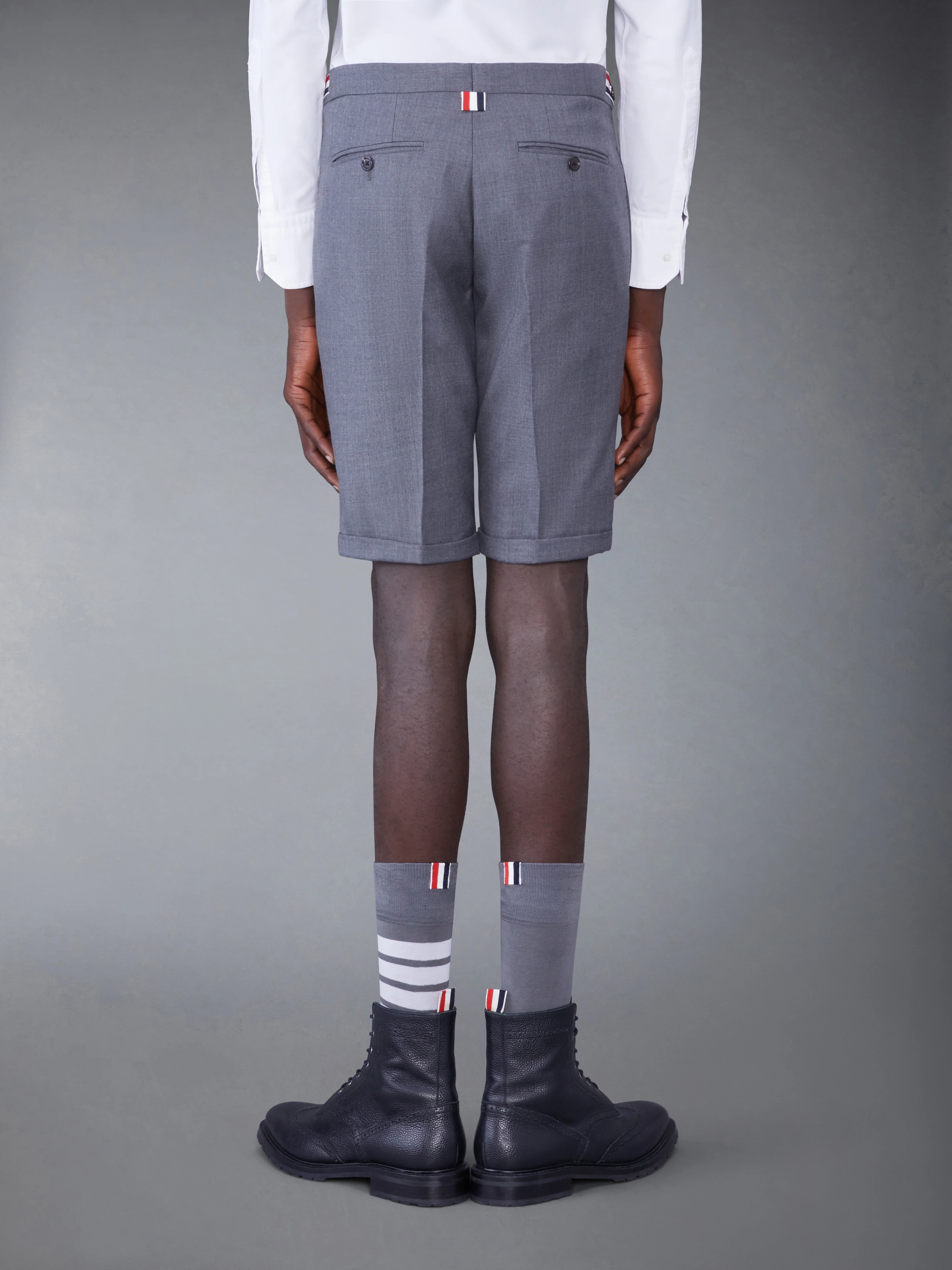 TWILL WOOL LOW RISE SKINNY SHORTS - Image 2