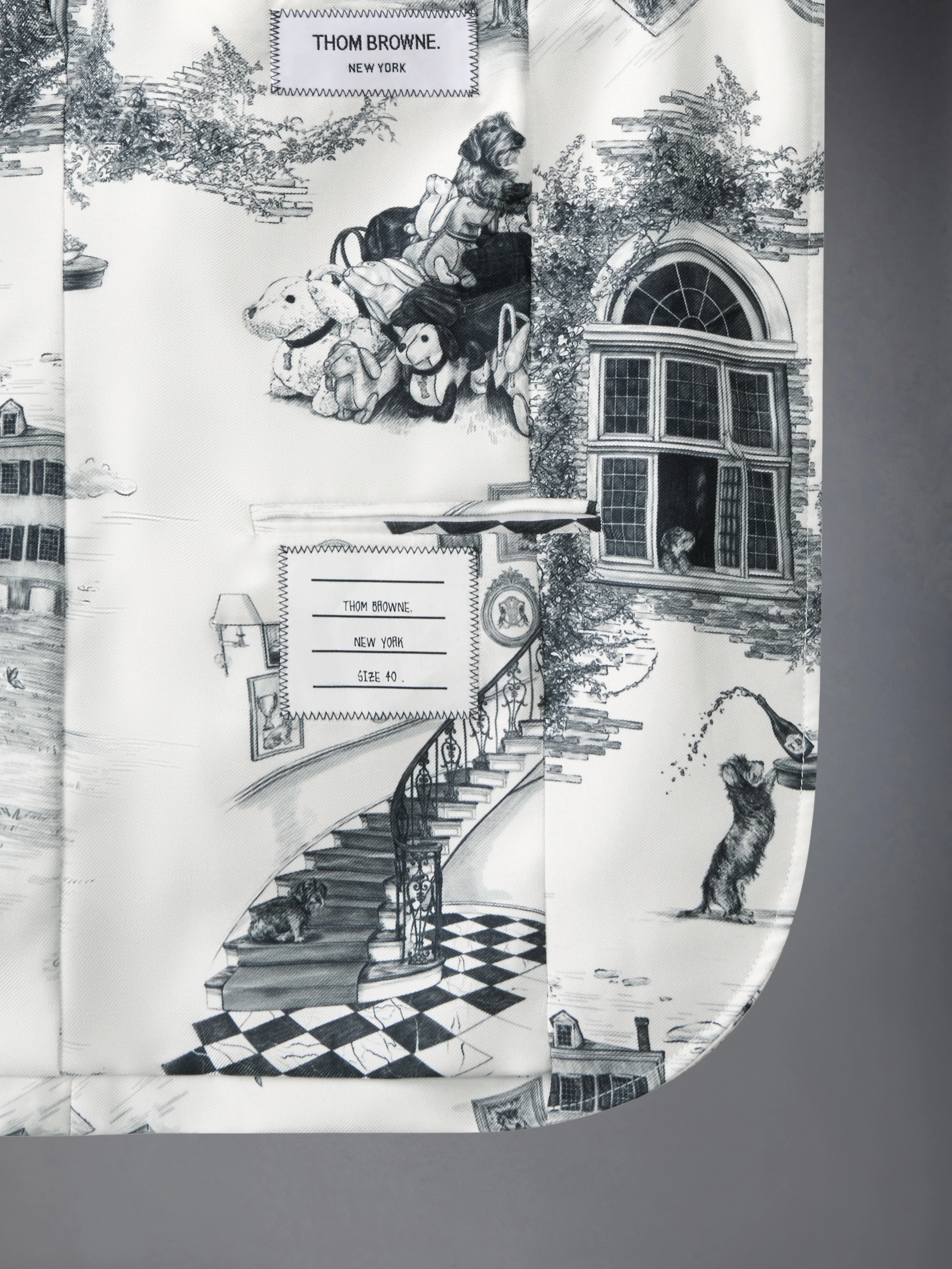 UNCONSTRUCTED SILK TWILL HECTOR TOILE SPORTCOAT - Image 4