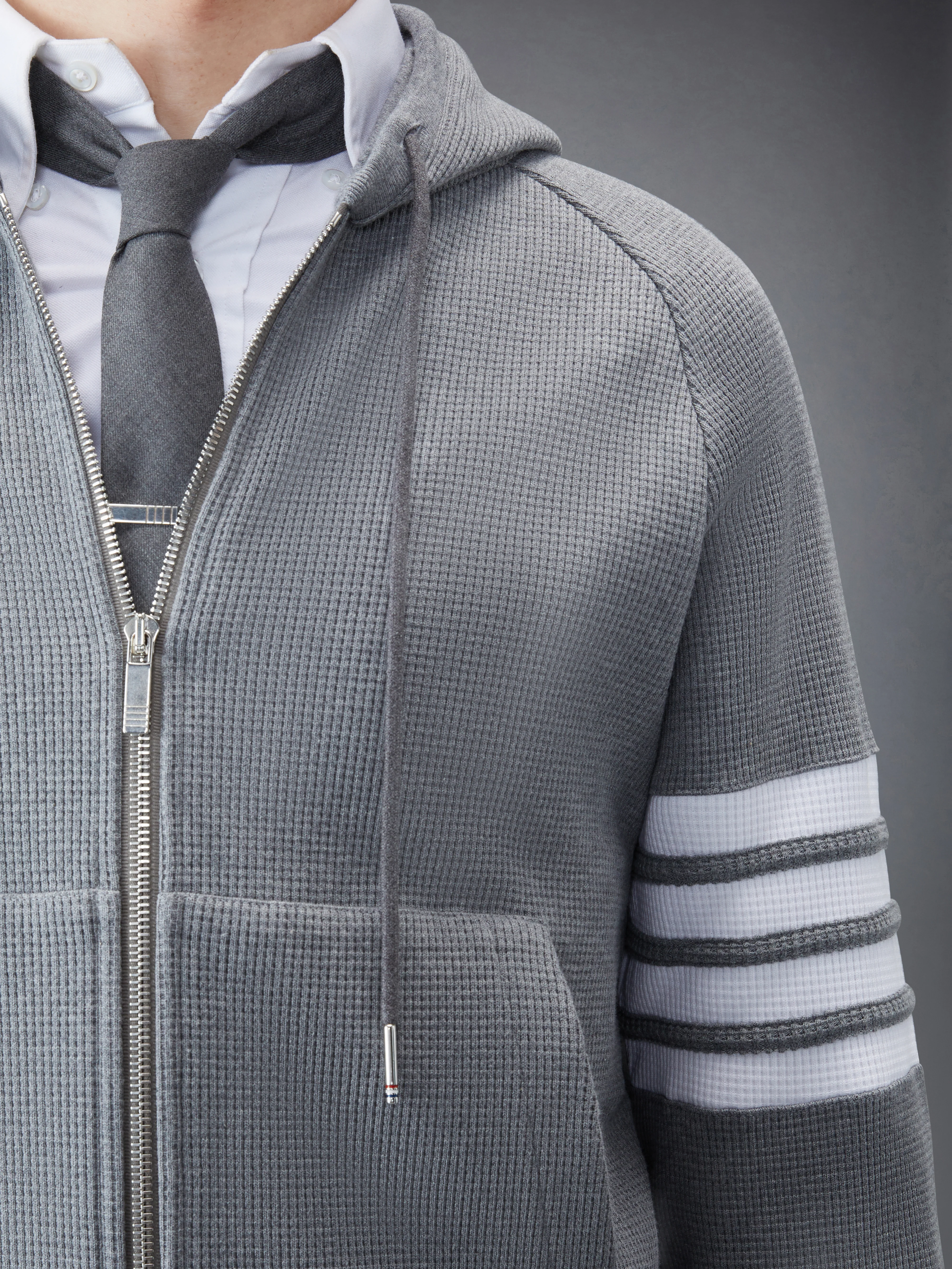 WAFFLE RAGLAN FULL ZIP HOODIE - Image 5