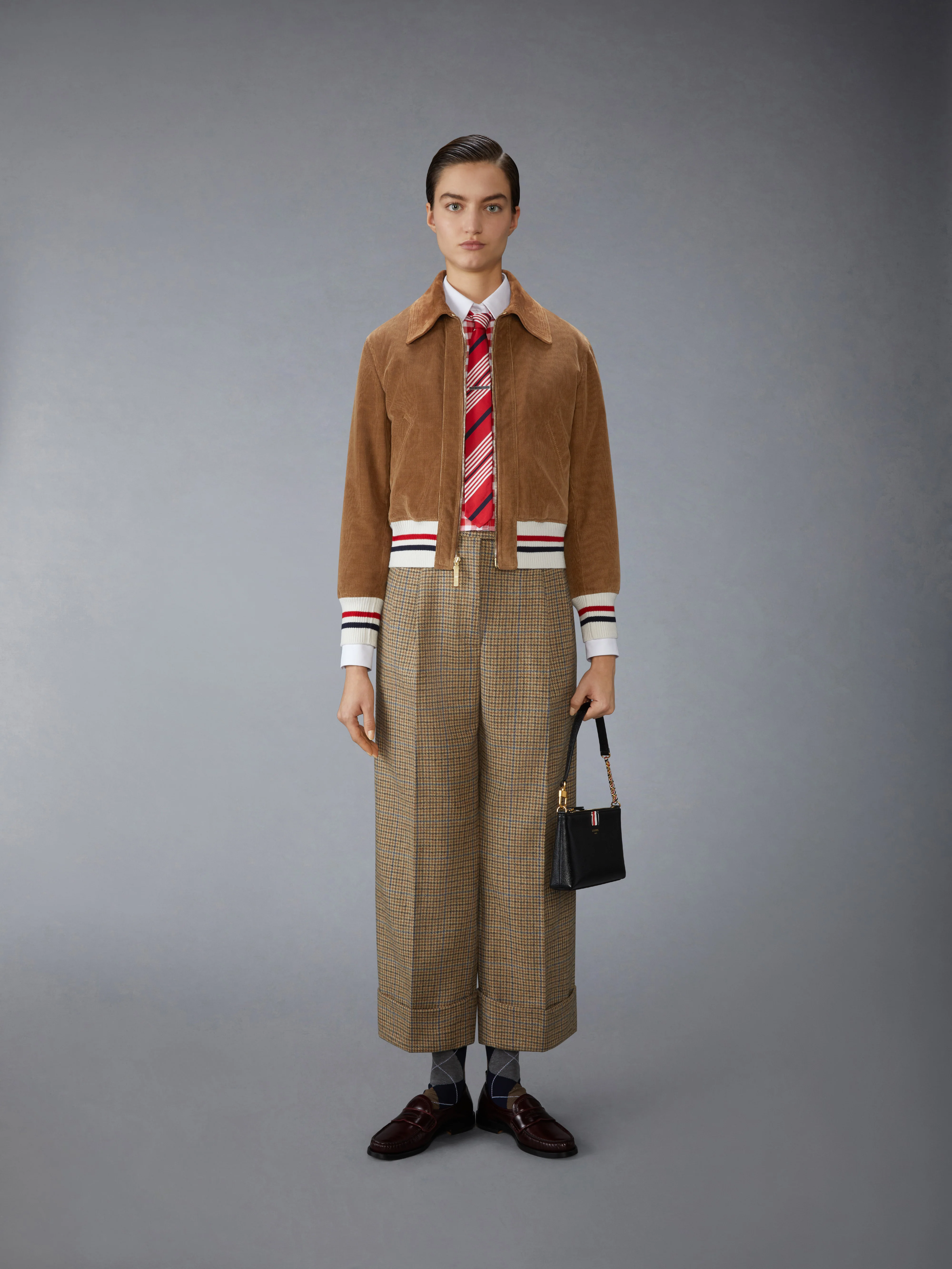 WALE CORDUROY DOWN FILLED CROPPED FLIGHT JACKET - Image 3