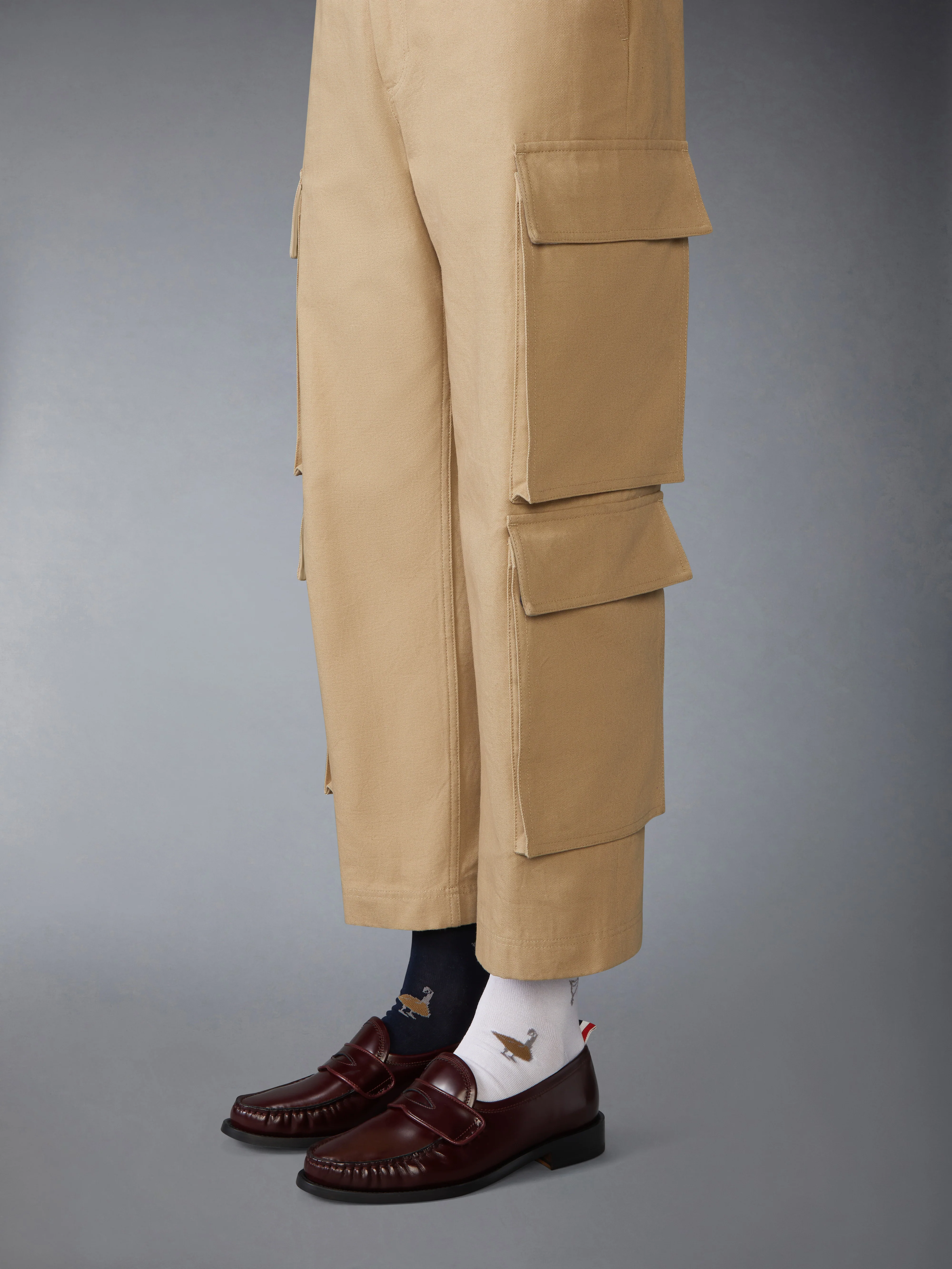 WASHED COTTON UTILITY CHINO CARGO TROUSER - Image 5