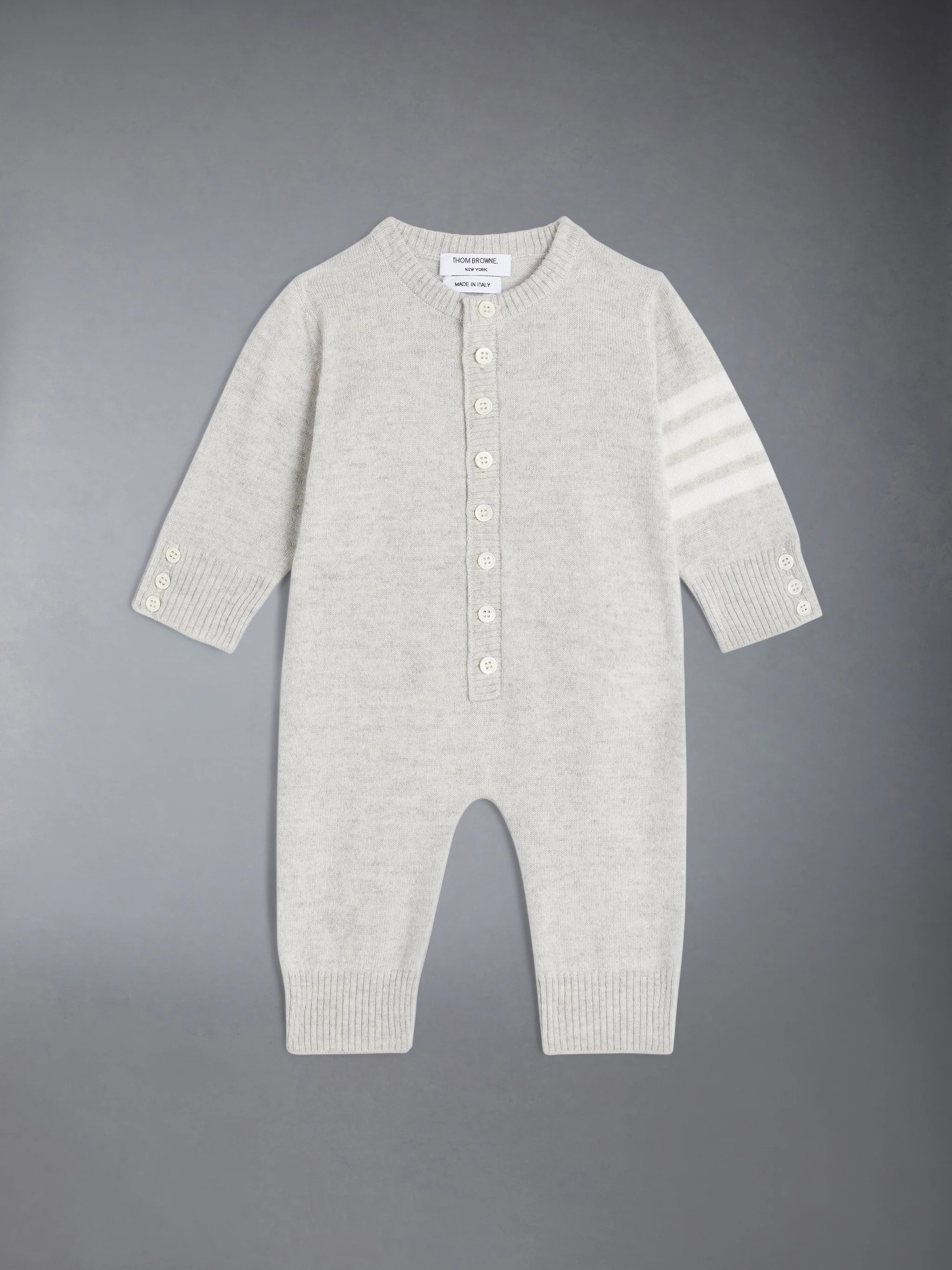 WOOL CASHMERE 4-BAR BABY ONESIE