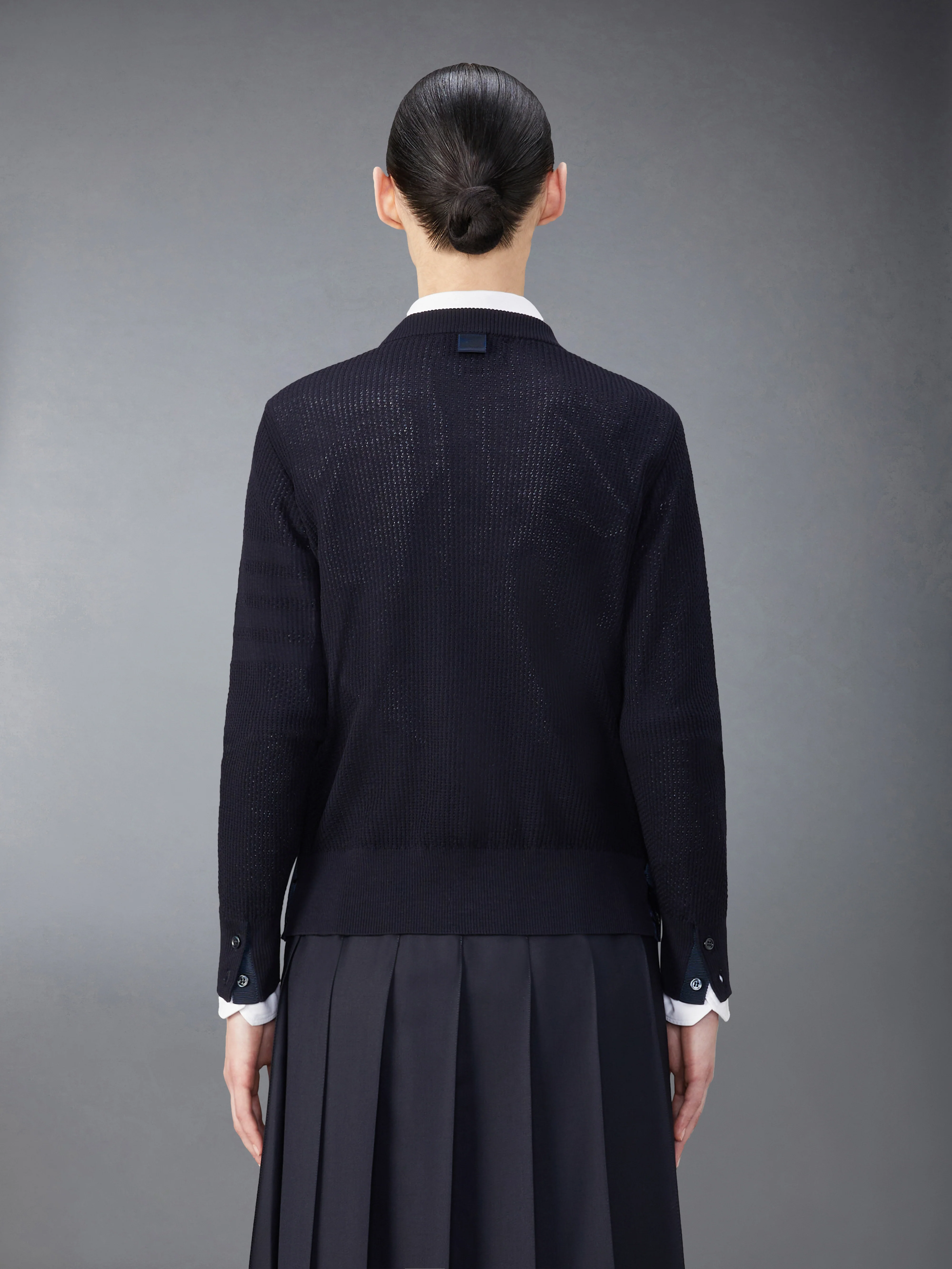WOOL CREPE 4-BAR RELAXED FIT PULLOVER - Image 2