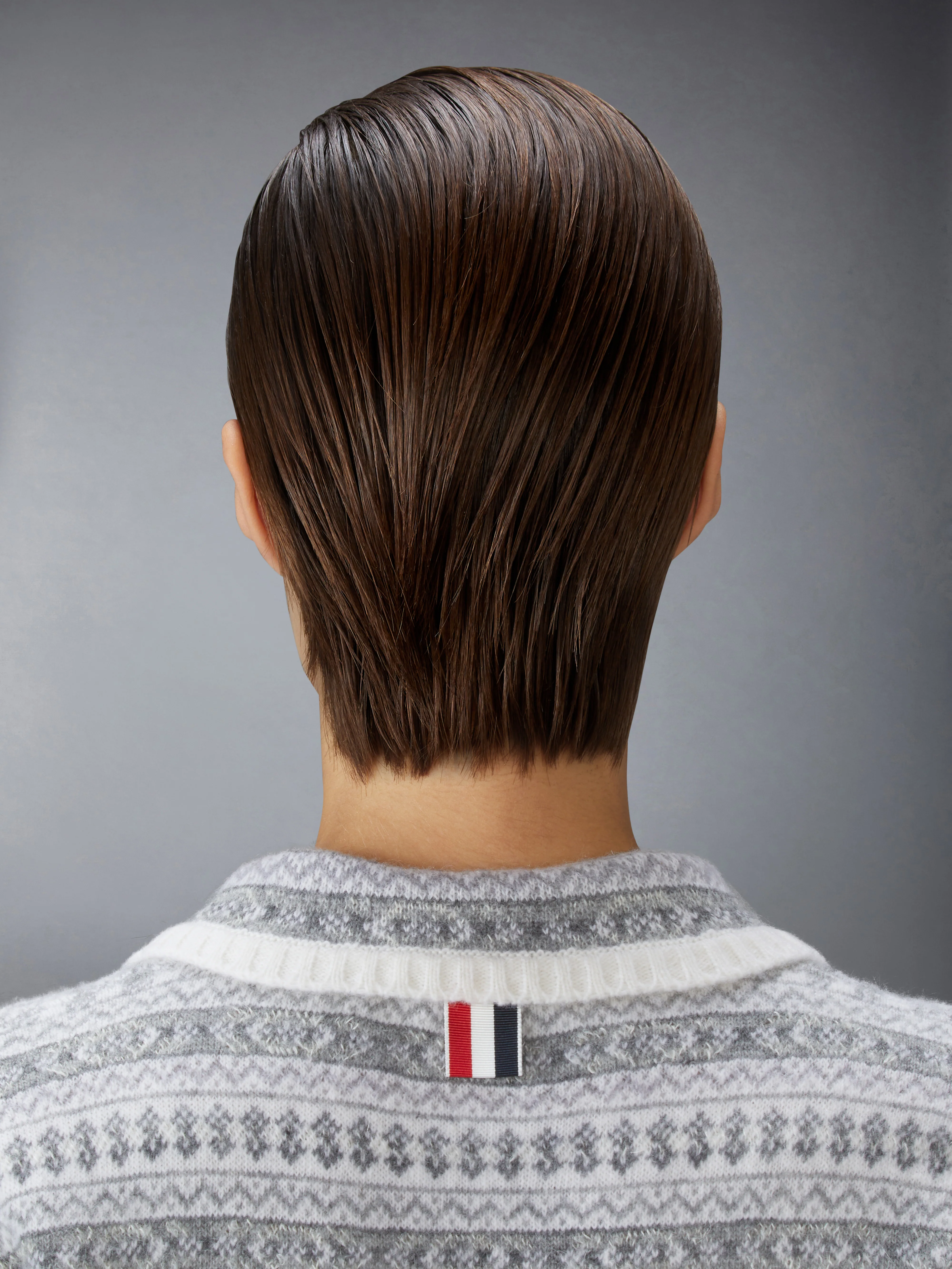WOOL FLANNEL AND MOHAIR JACQUARD PETER PAN COLLAR PULLOVER - Image 4