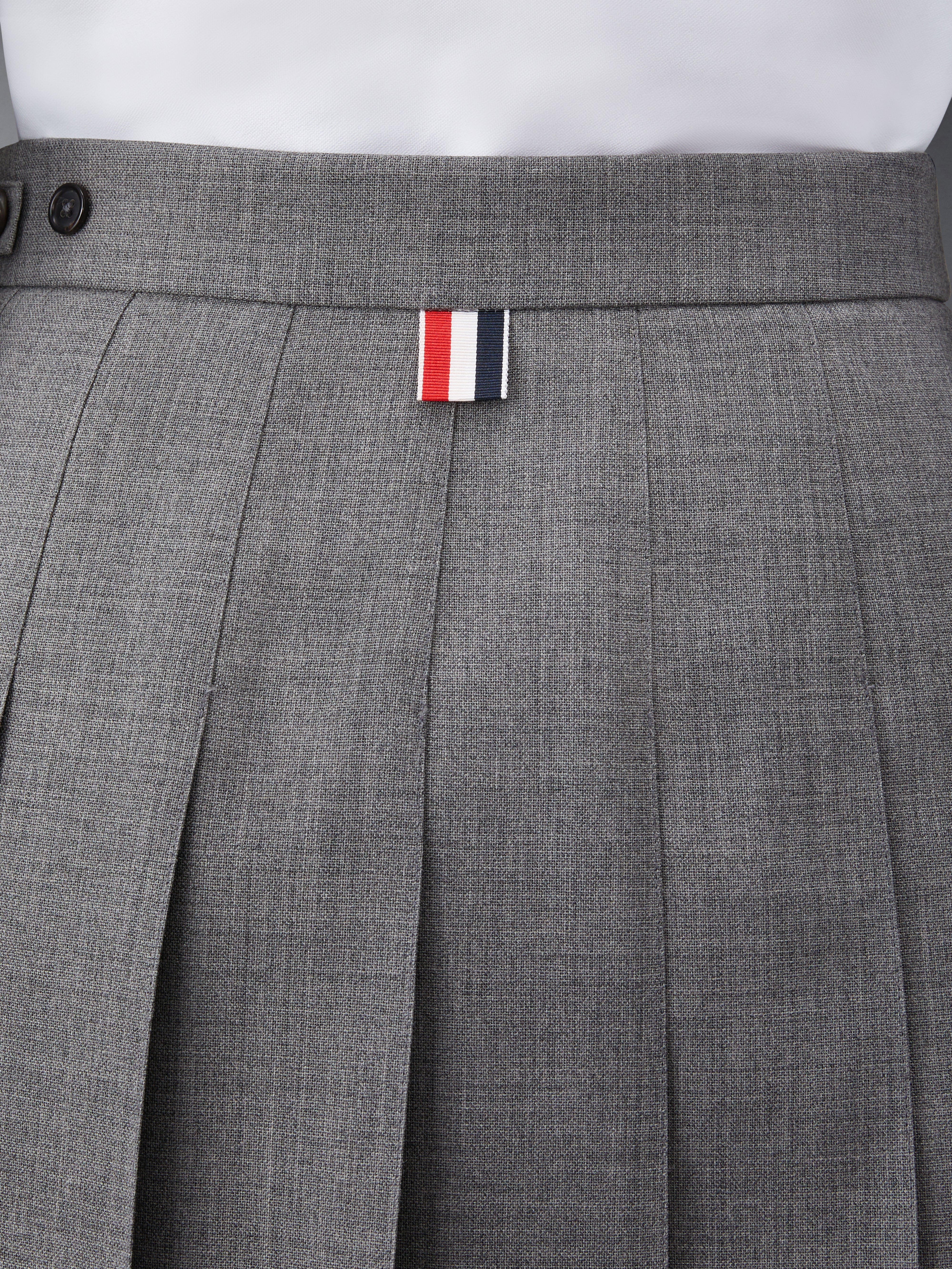 WOOL FRESCO PLEATED MINI SKIRT - Image 6