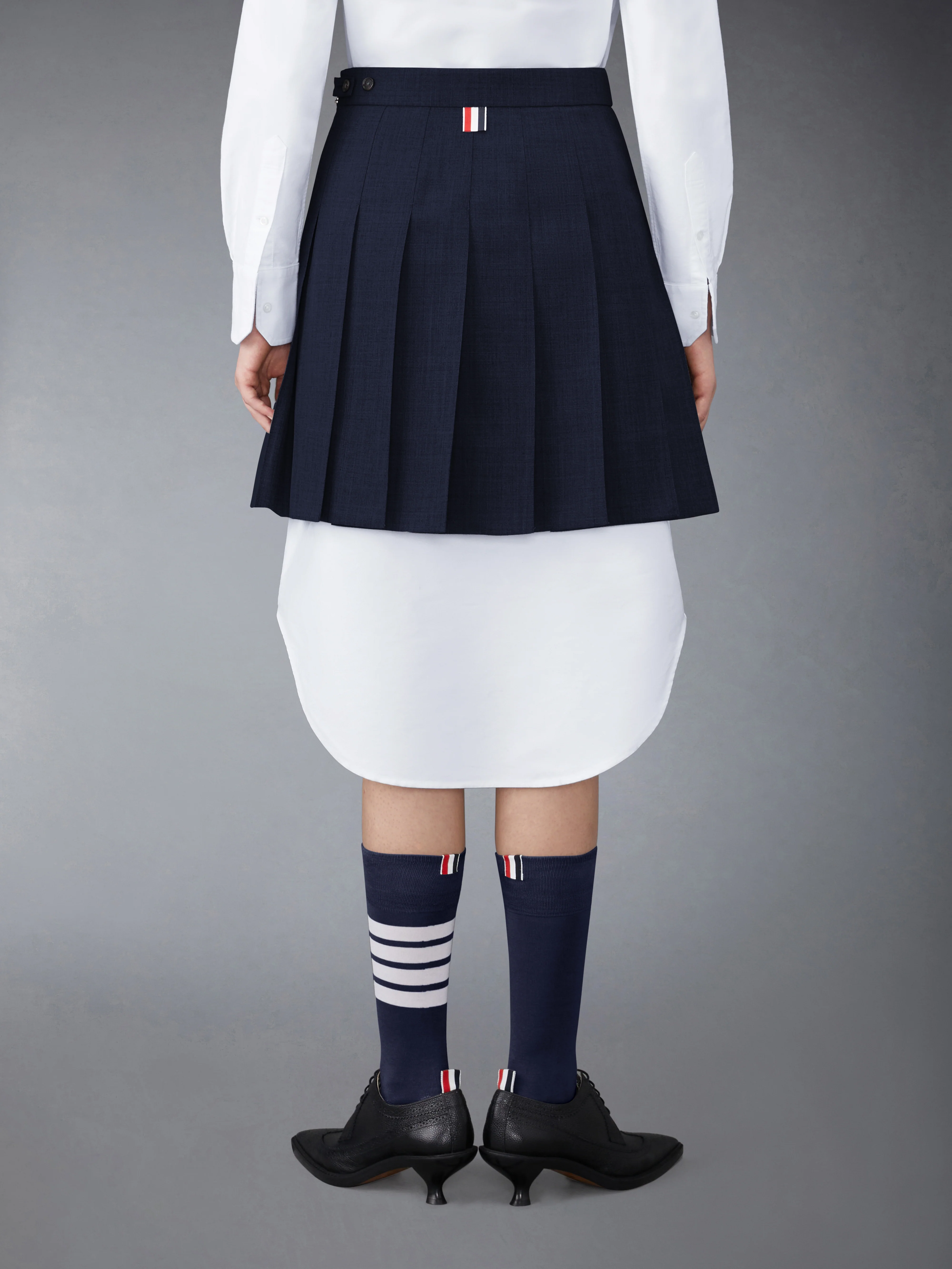 WOOL FRESCO PLEATED MINI SKIRT - Image 3