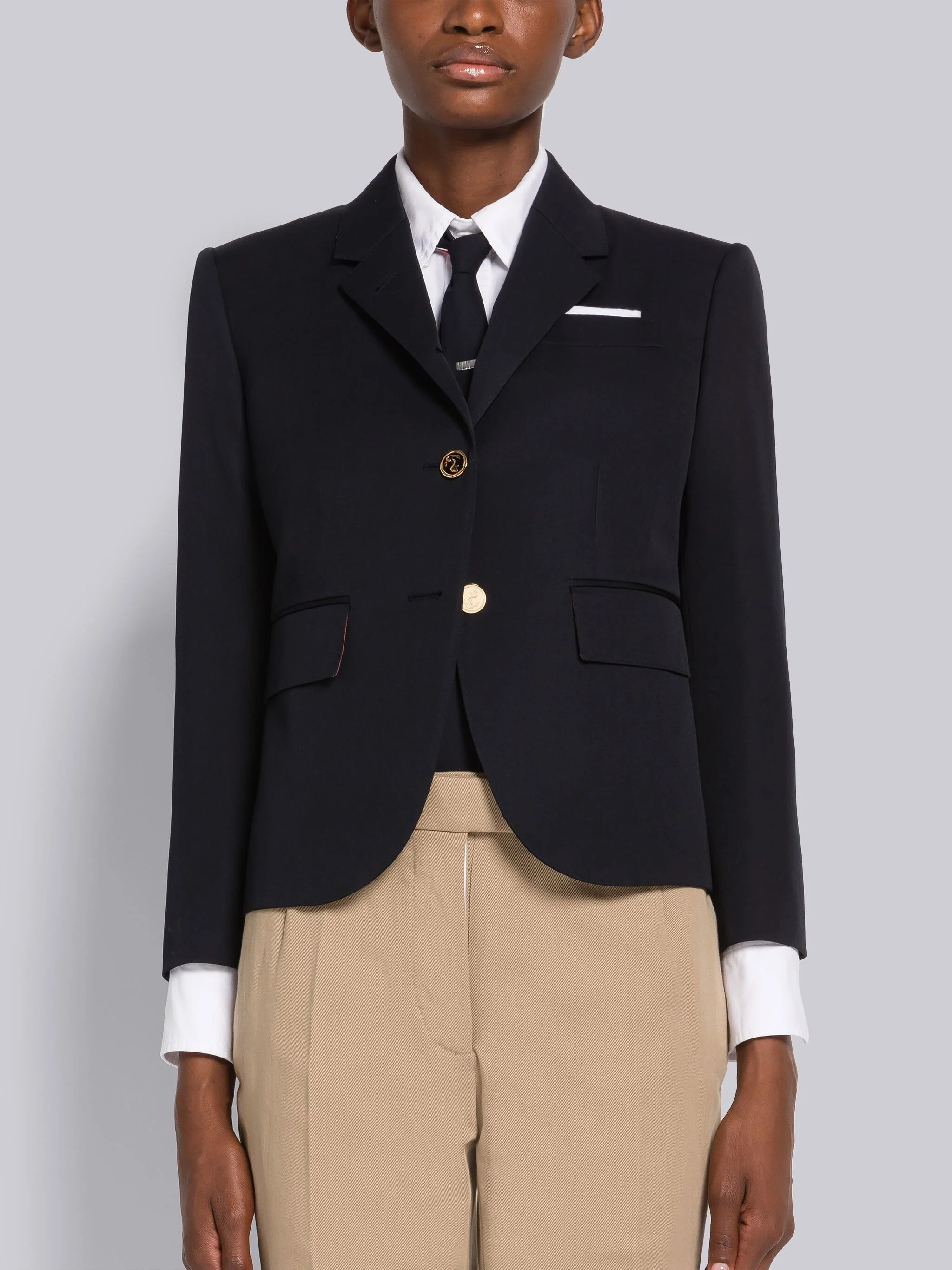WOOL GABARDINE HIGH ARMHOLE SPORT COAT