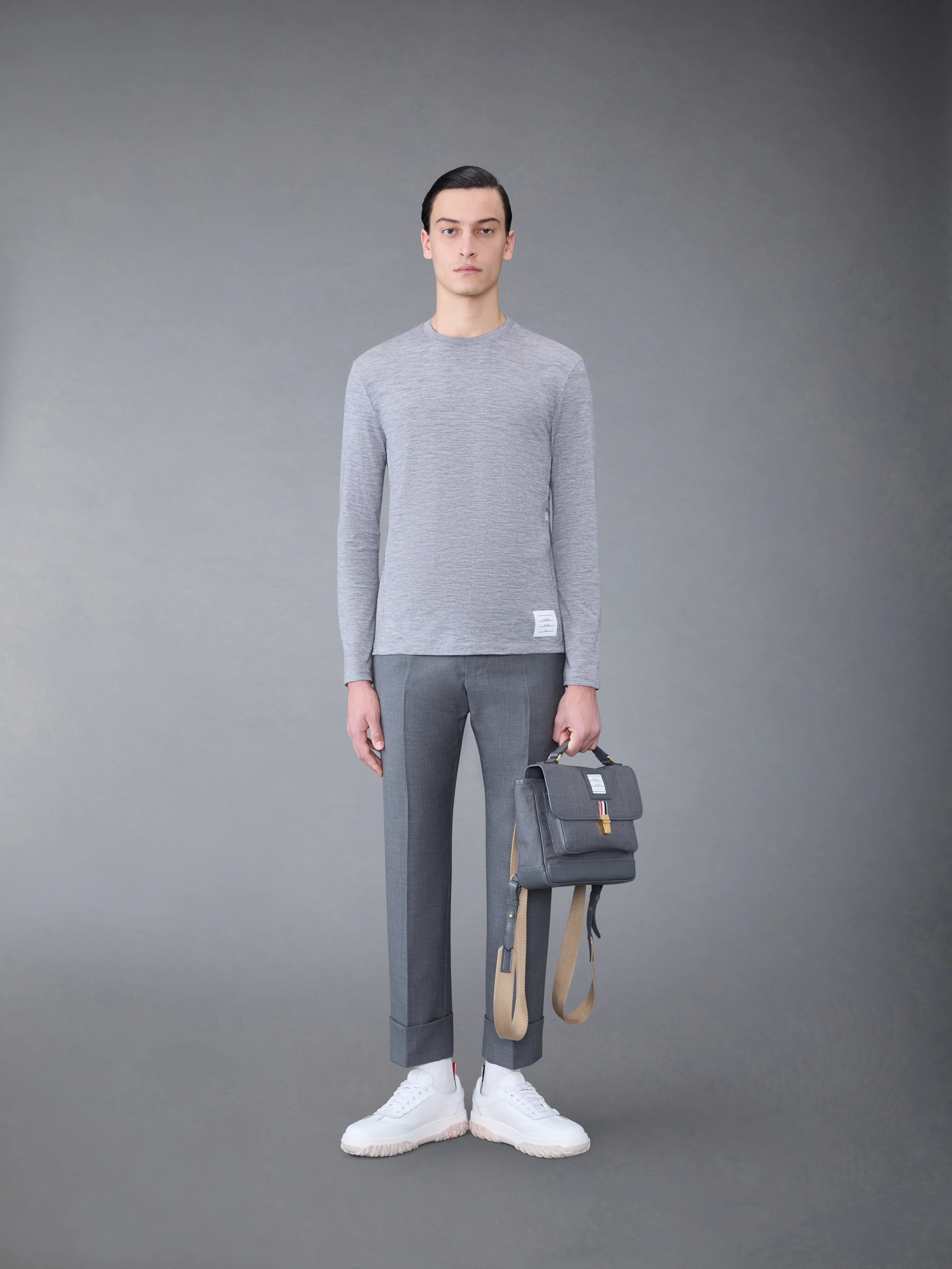 Wool Jersey 4-Bar Long Sleeve Tee - Image 3