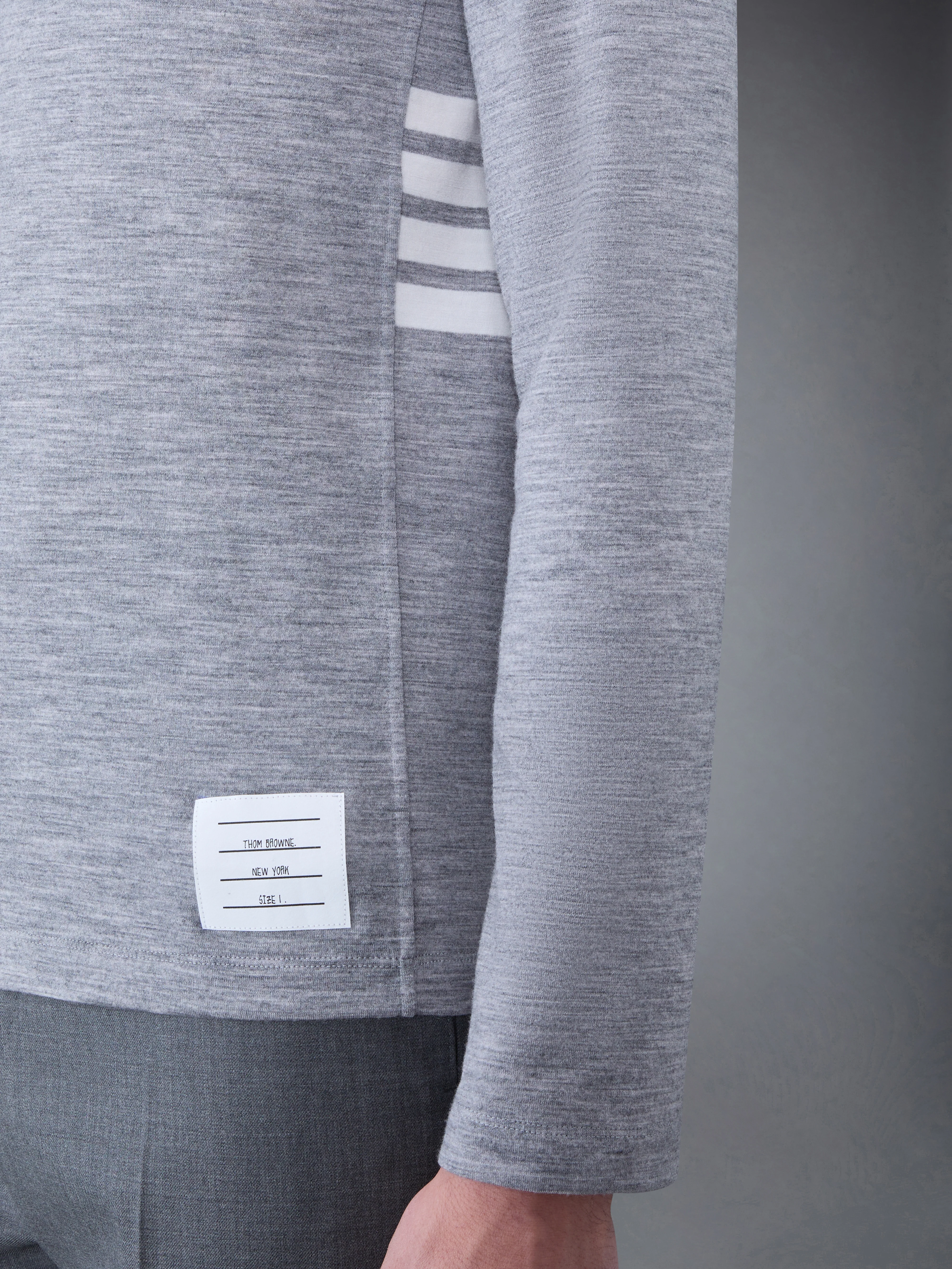 Wool Jersey 4-Bar Long Sleeve Tee - Image 6