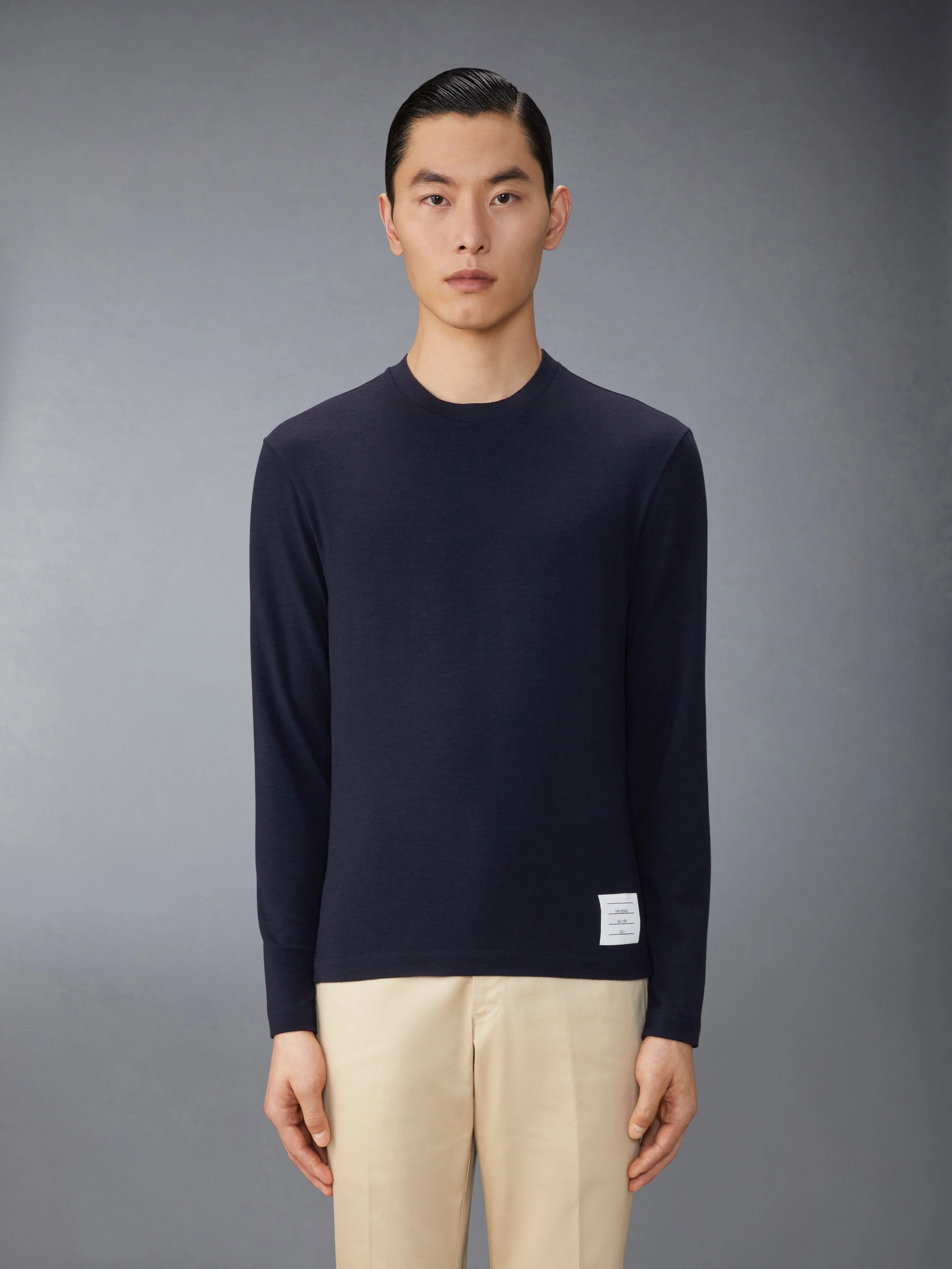 Wool Jersey 4-Bar Long Sleeve Tee