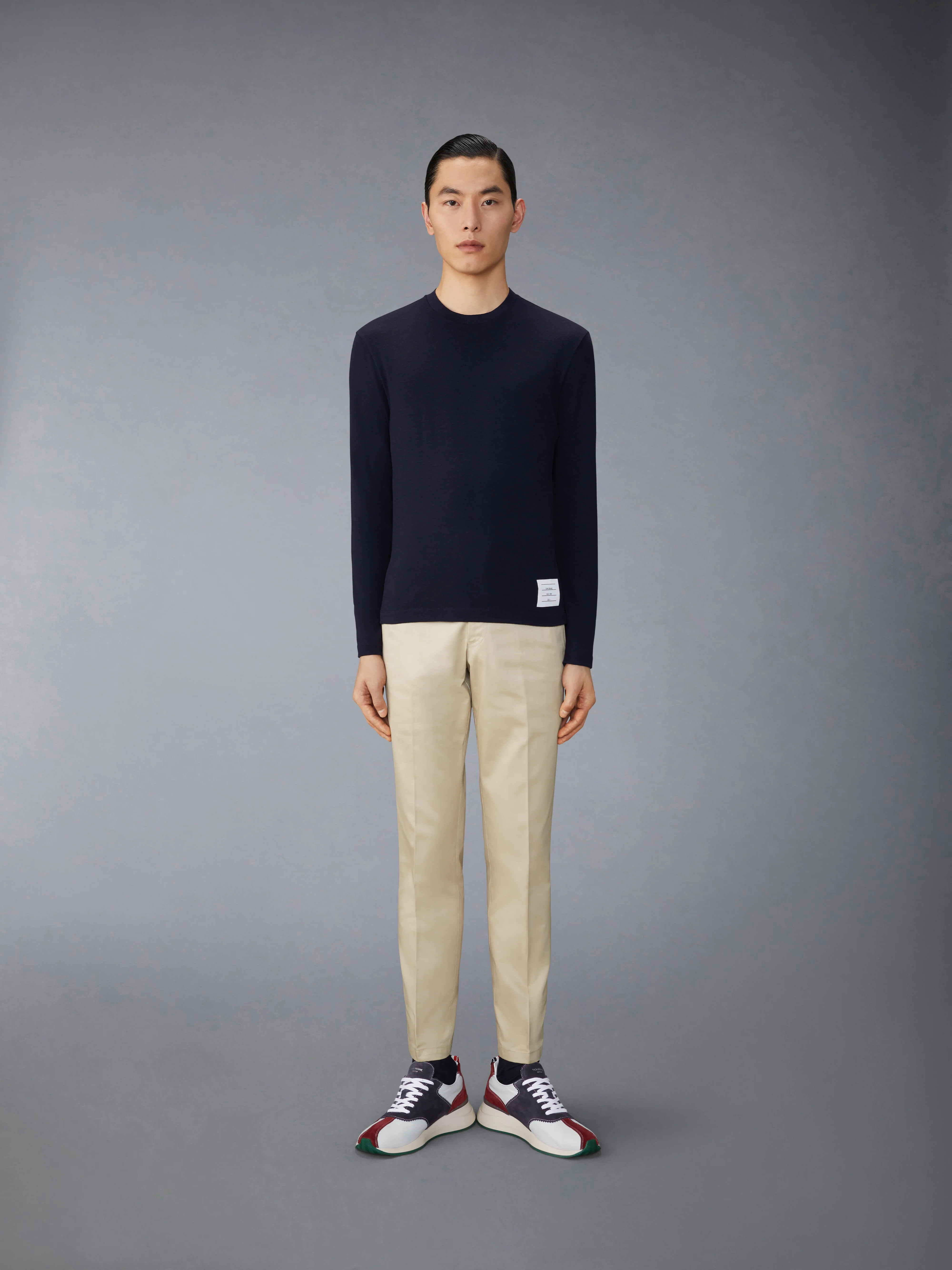 Wool Jersey 4-Bar Long Sleeve Tee - Image 3