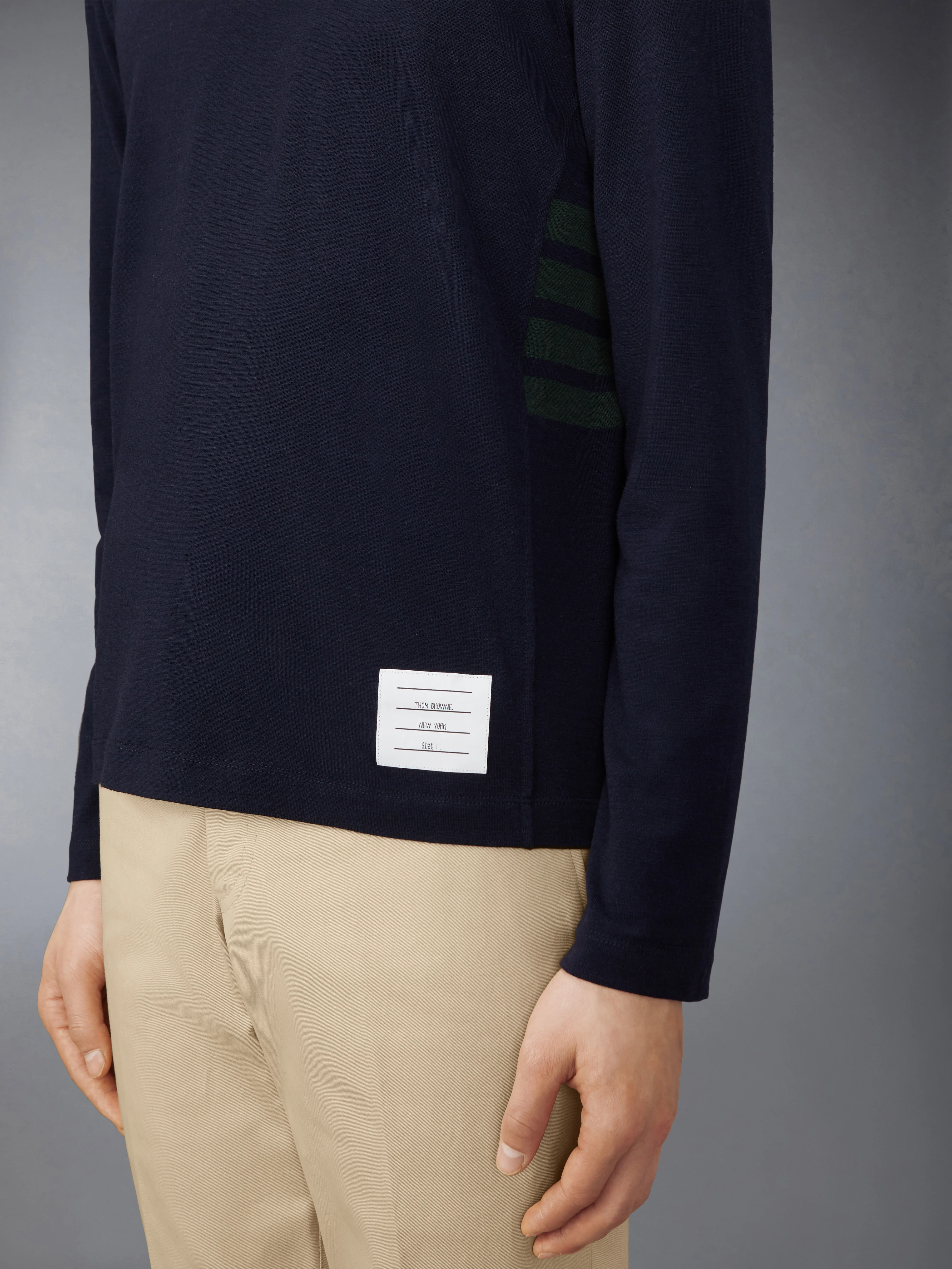 Wool Jersey 4-Bar Long Sleeve Tee - Image 4